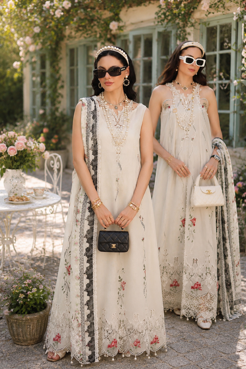 Noor Eid Printskhas Lawn – D7 – Ivory Heritage