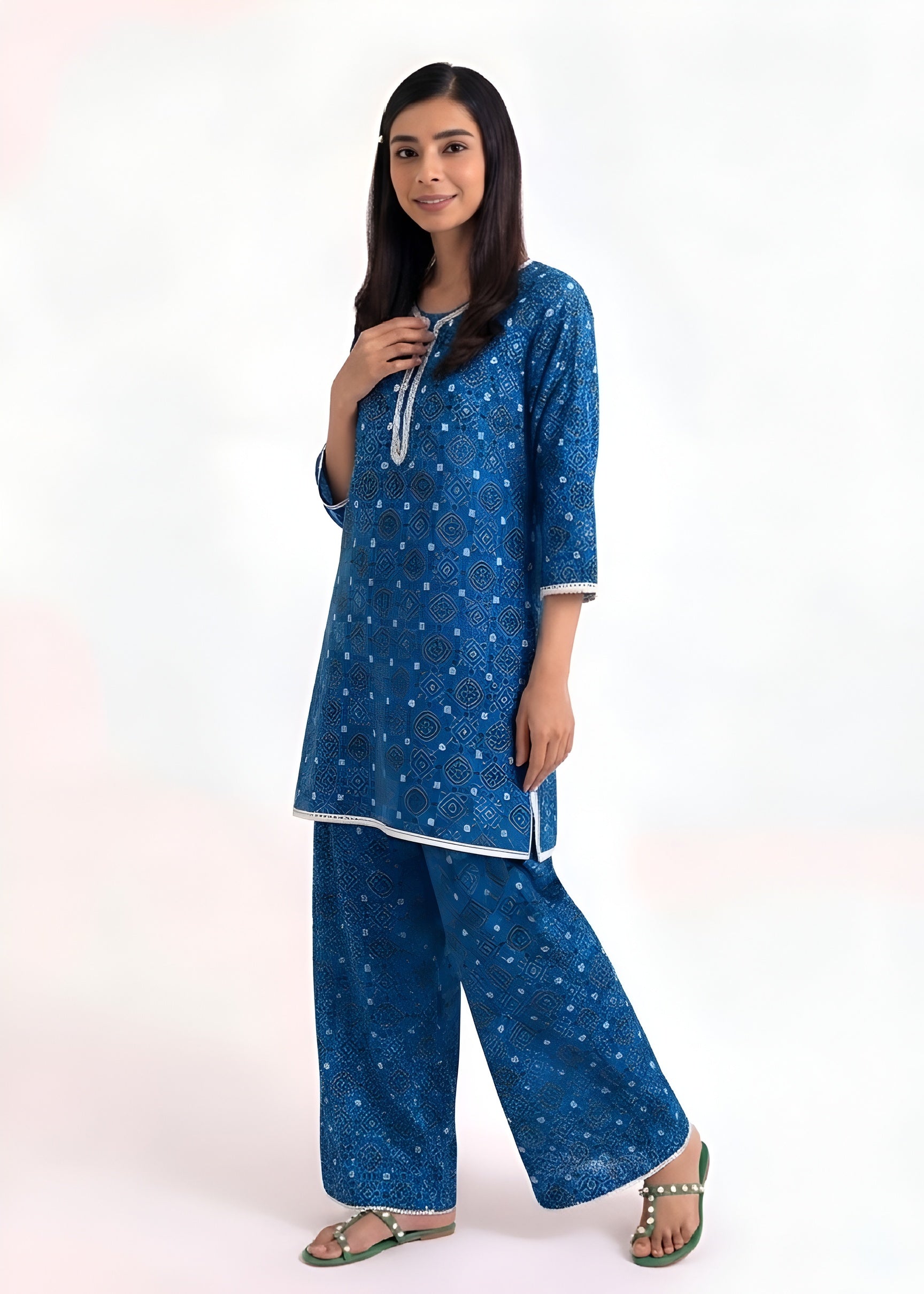 linen Co Ord Sets in Cornflower blue