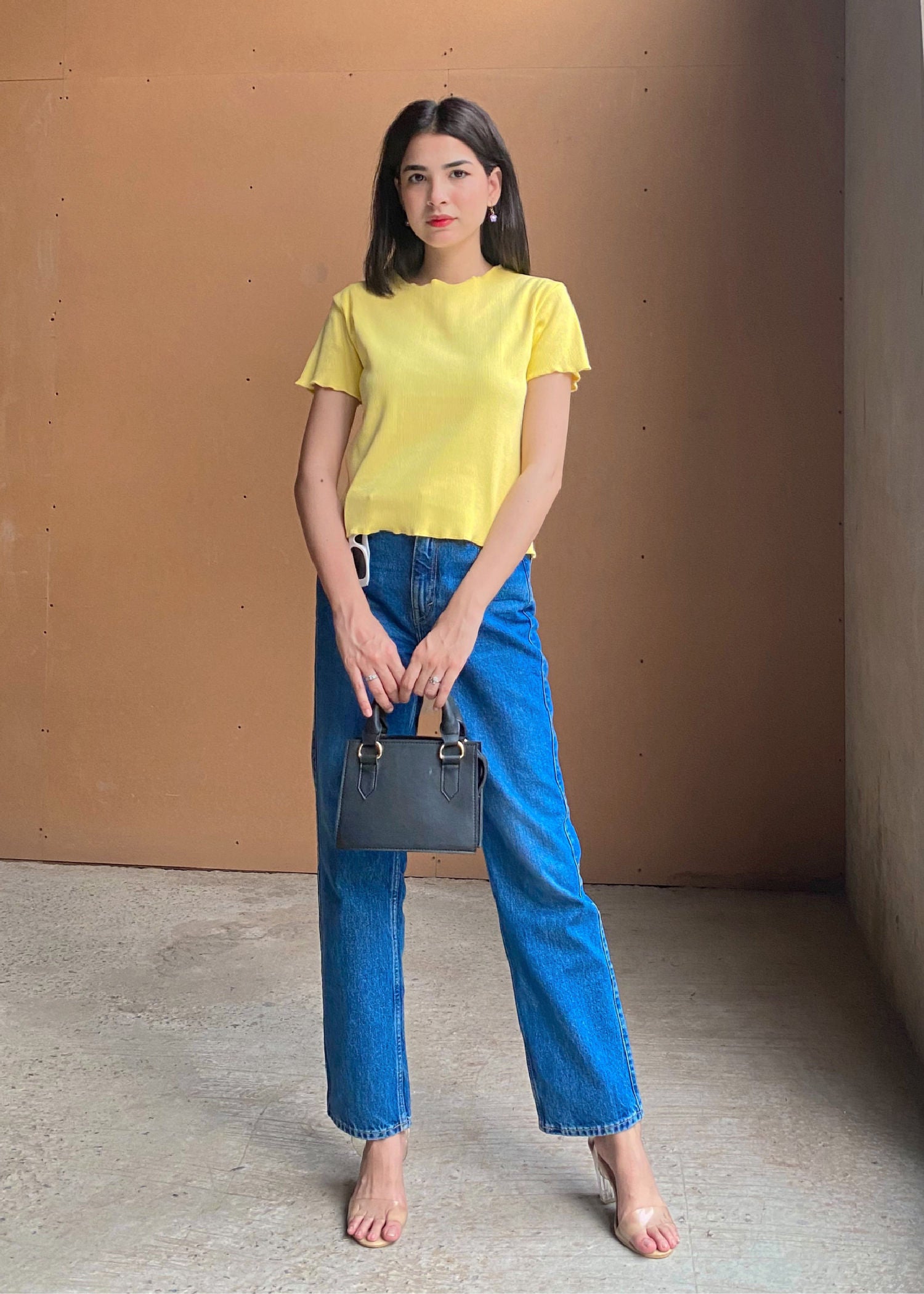 cotton Blouse in Yellow
