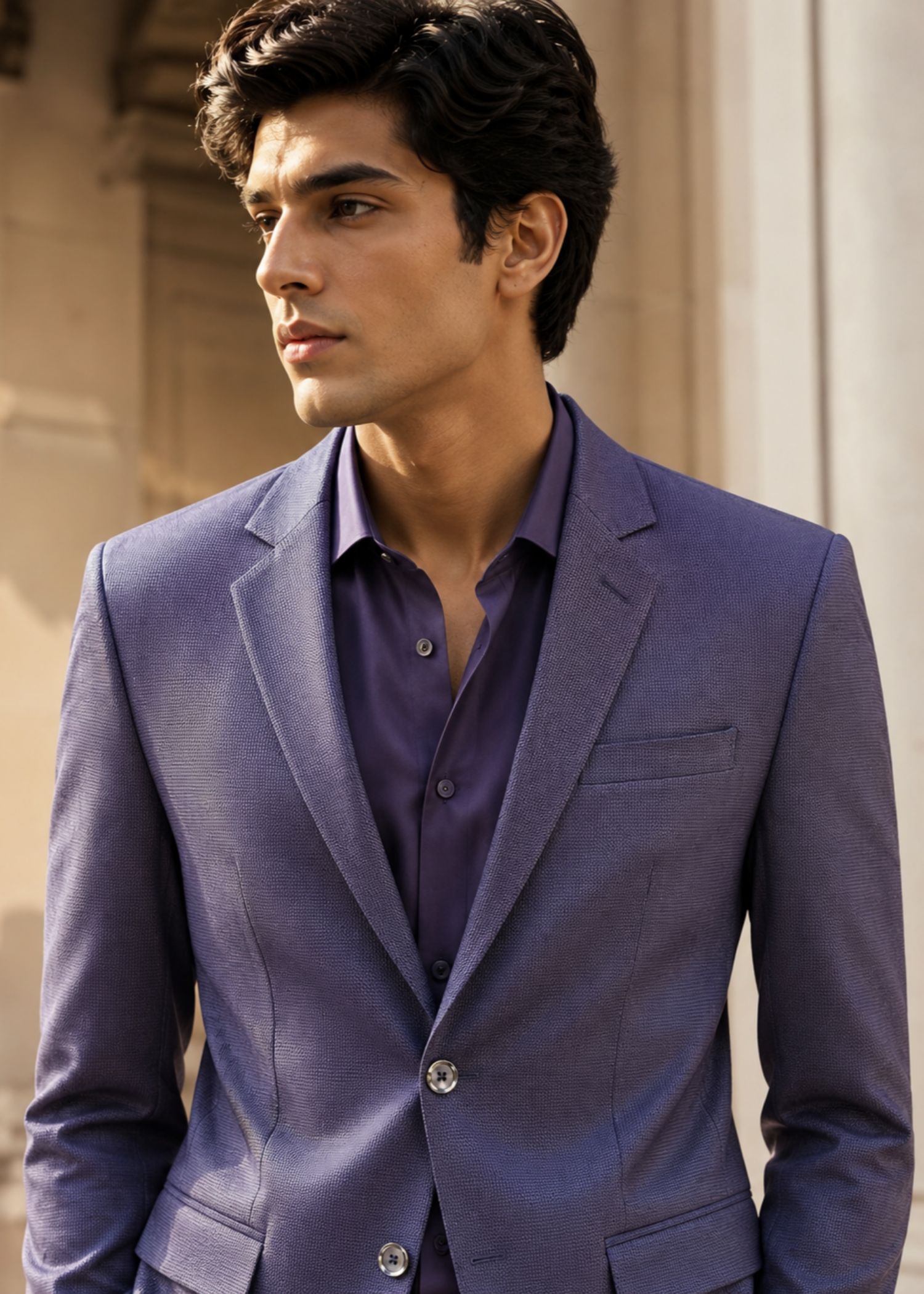 tropical Blazer in Indigo