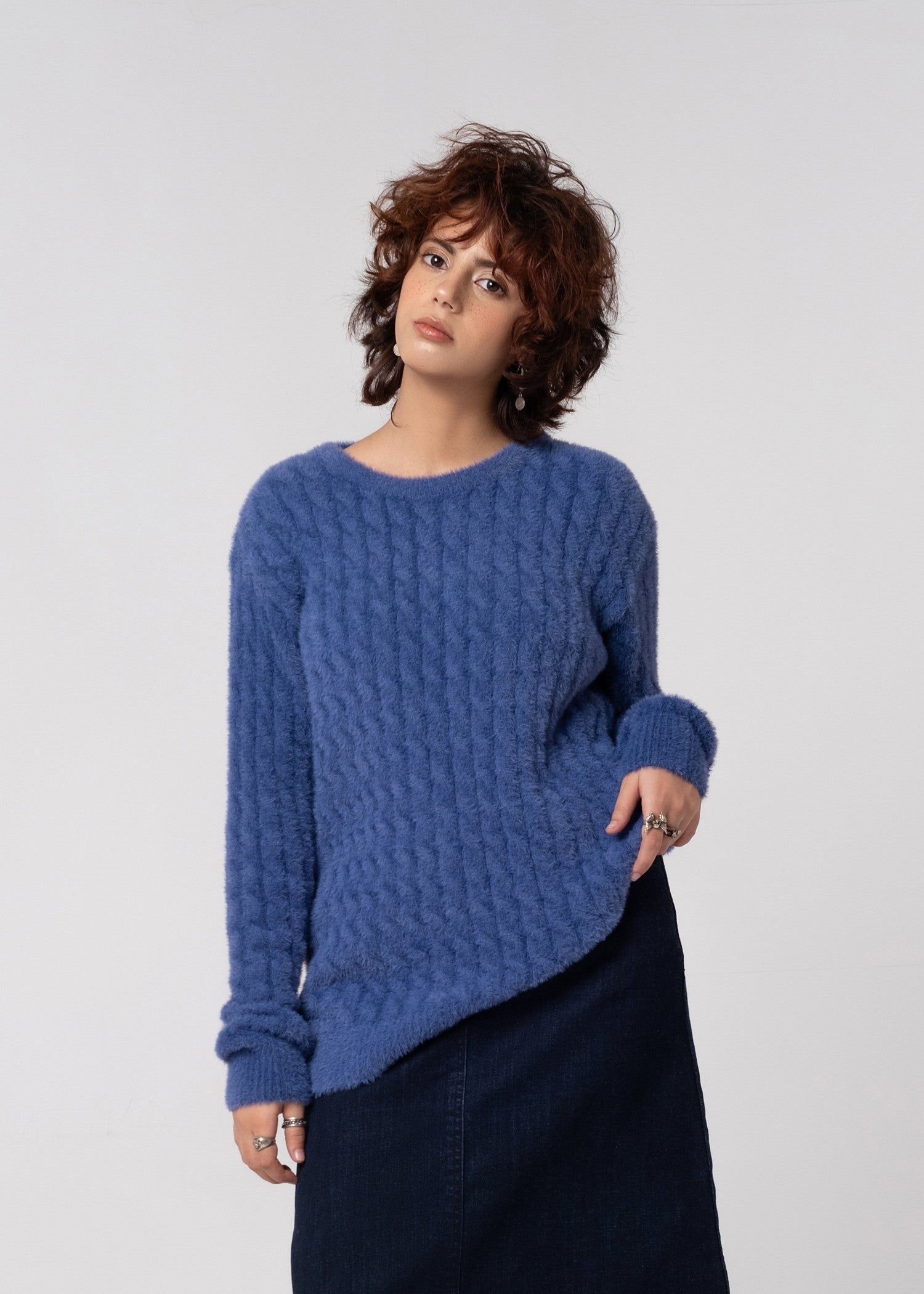 wool Sweater in Sapphire blue