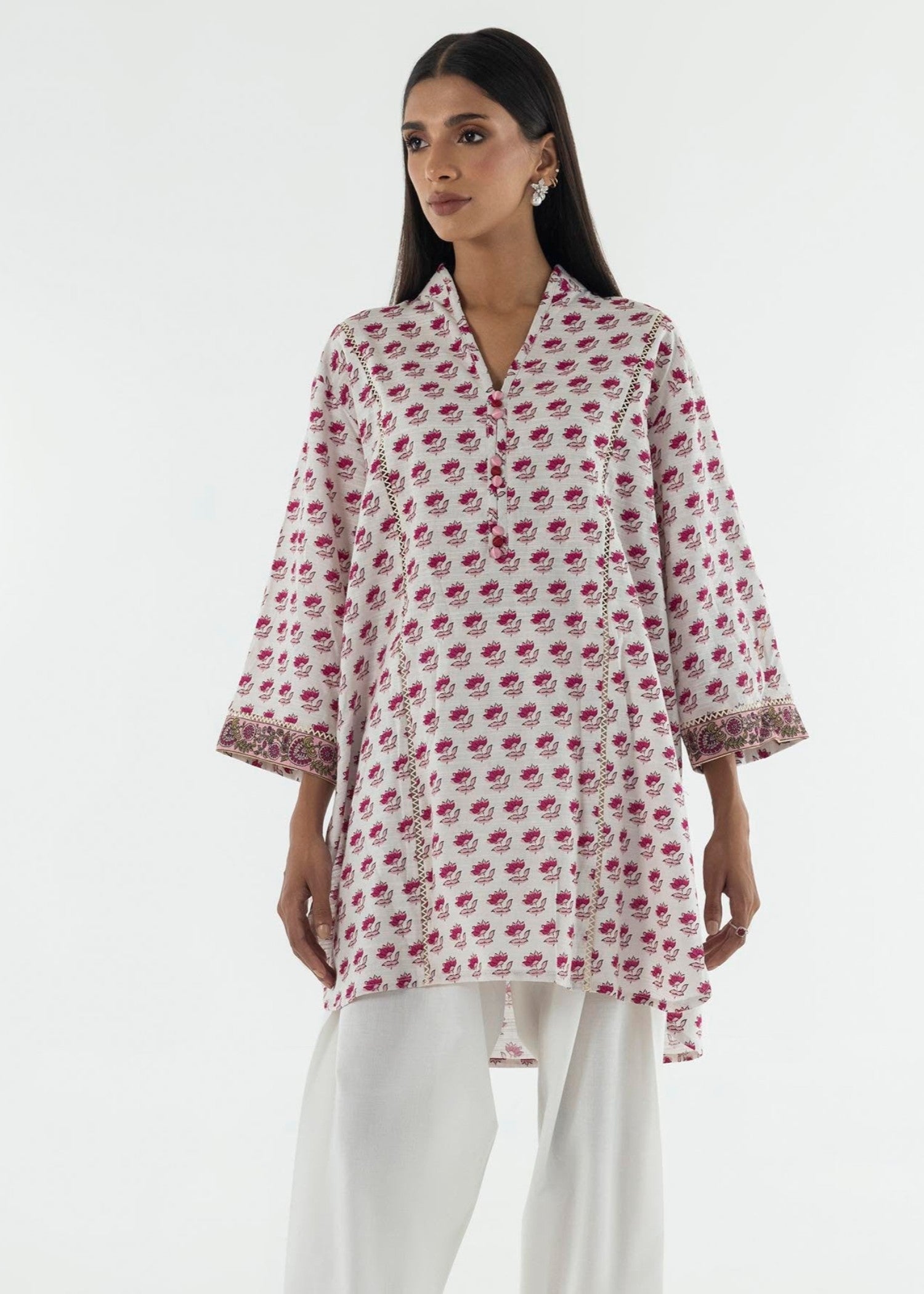 slub khaddar Kurti in Multi