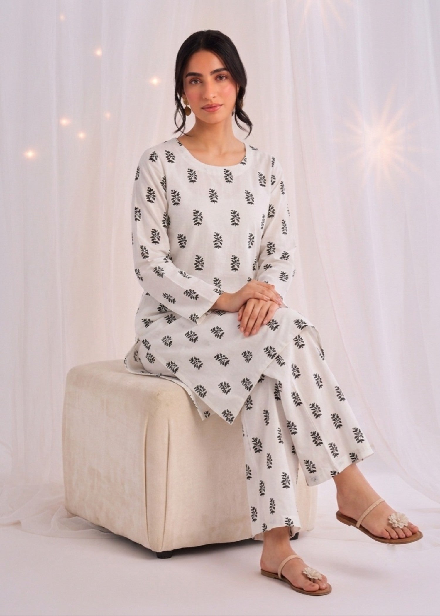 linen Co Ord Sets in White