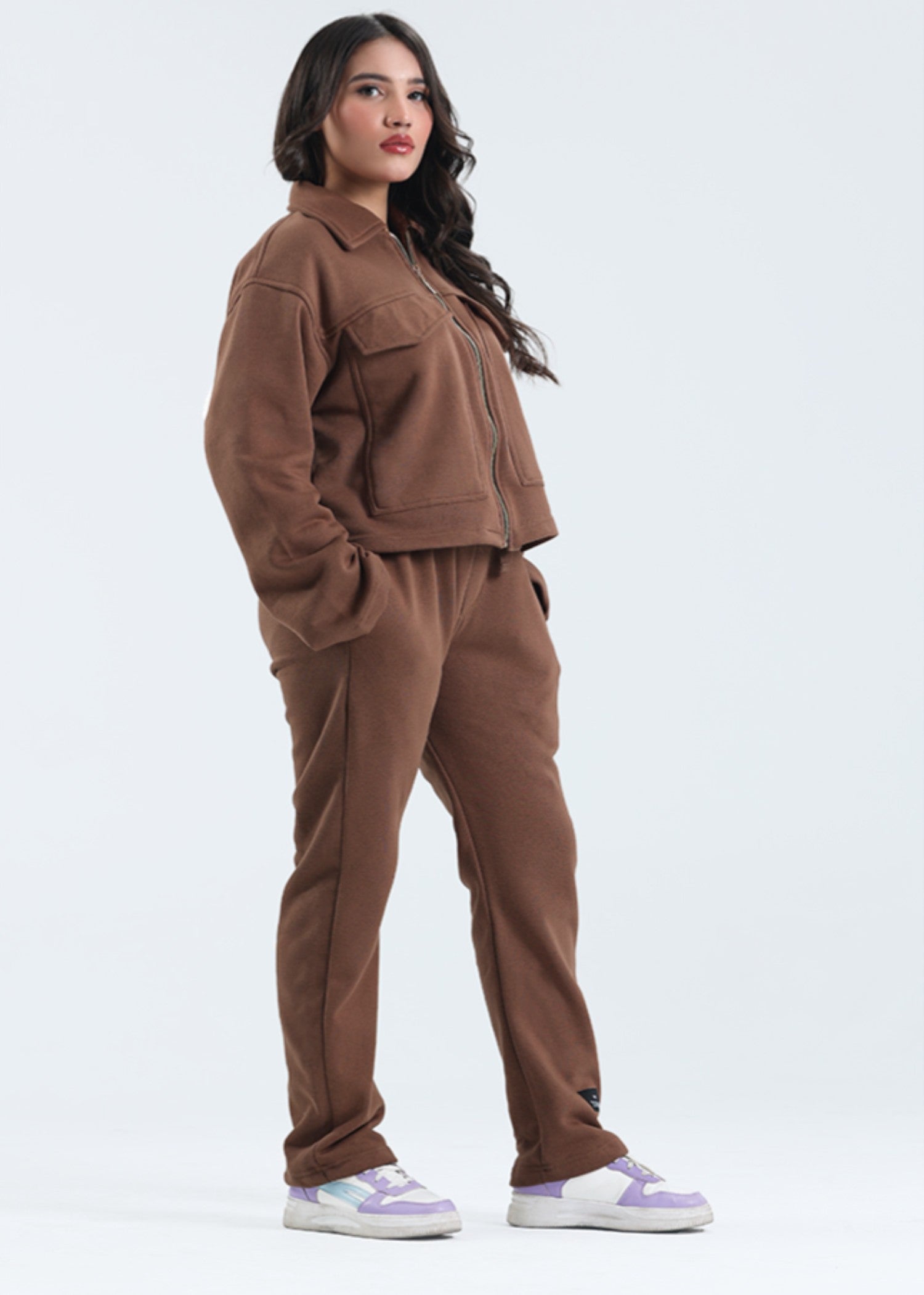 terry Jacket in Camel brown