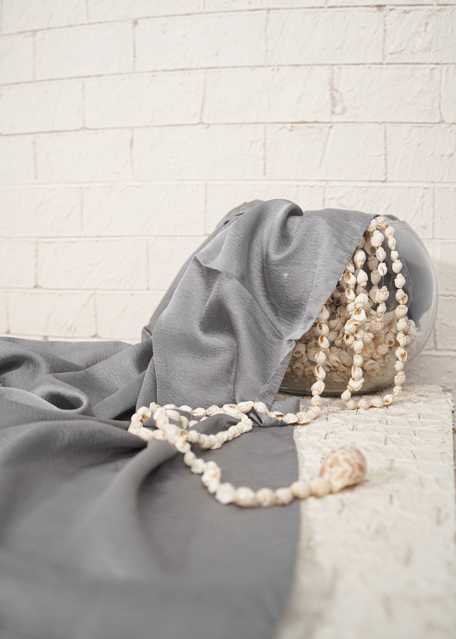 silk Hijab in Grey