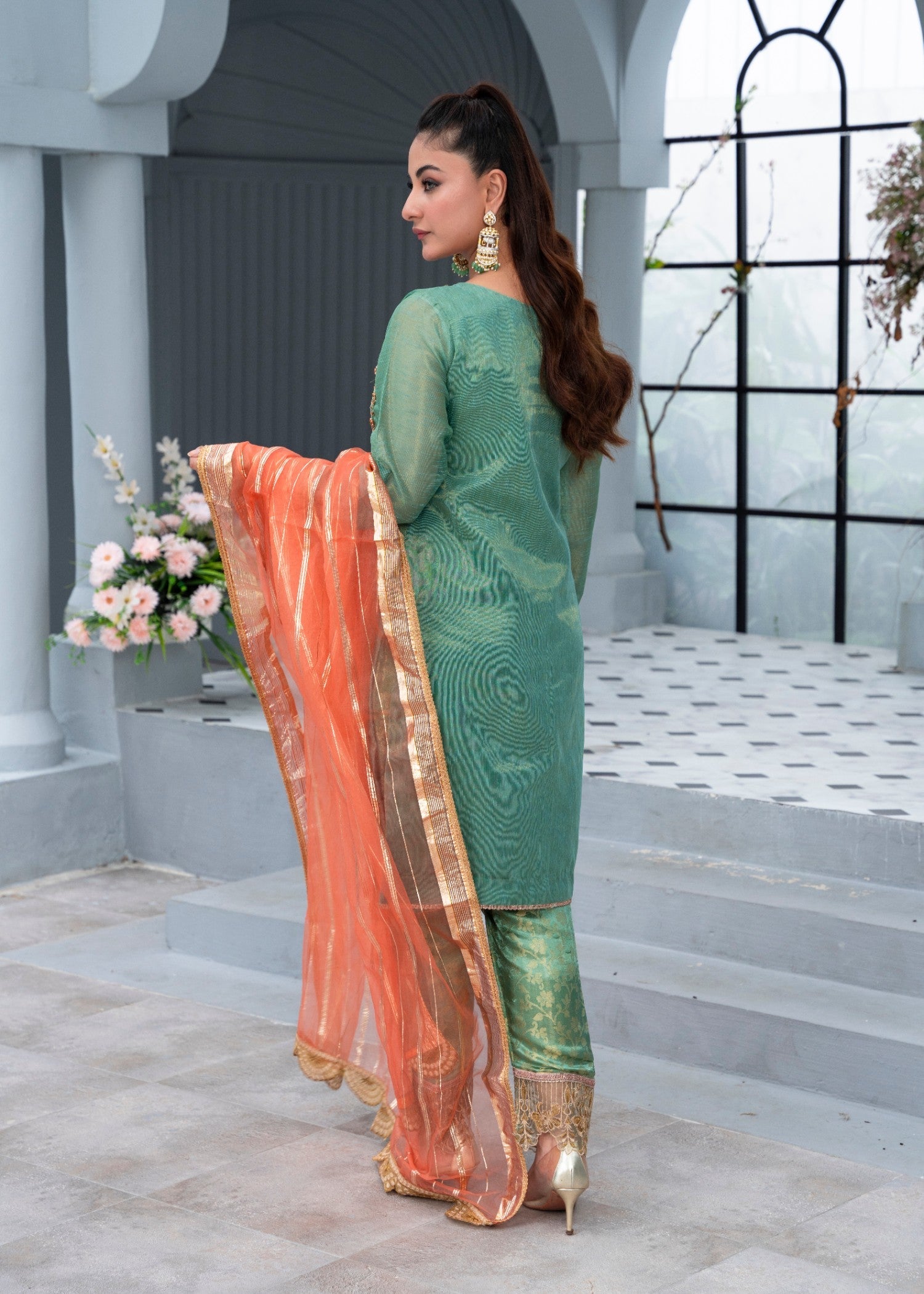 masuri Kurta Set in Green