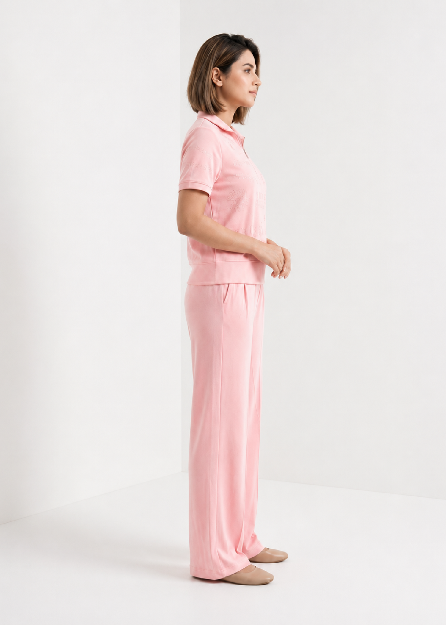 cotton viscose Co Ord Sets in Blush pink