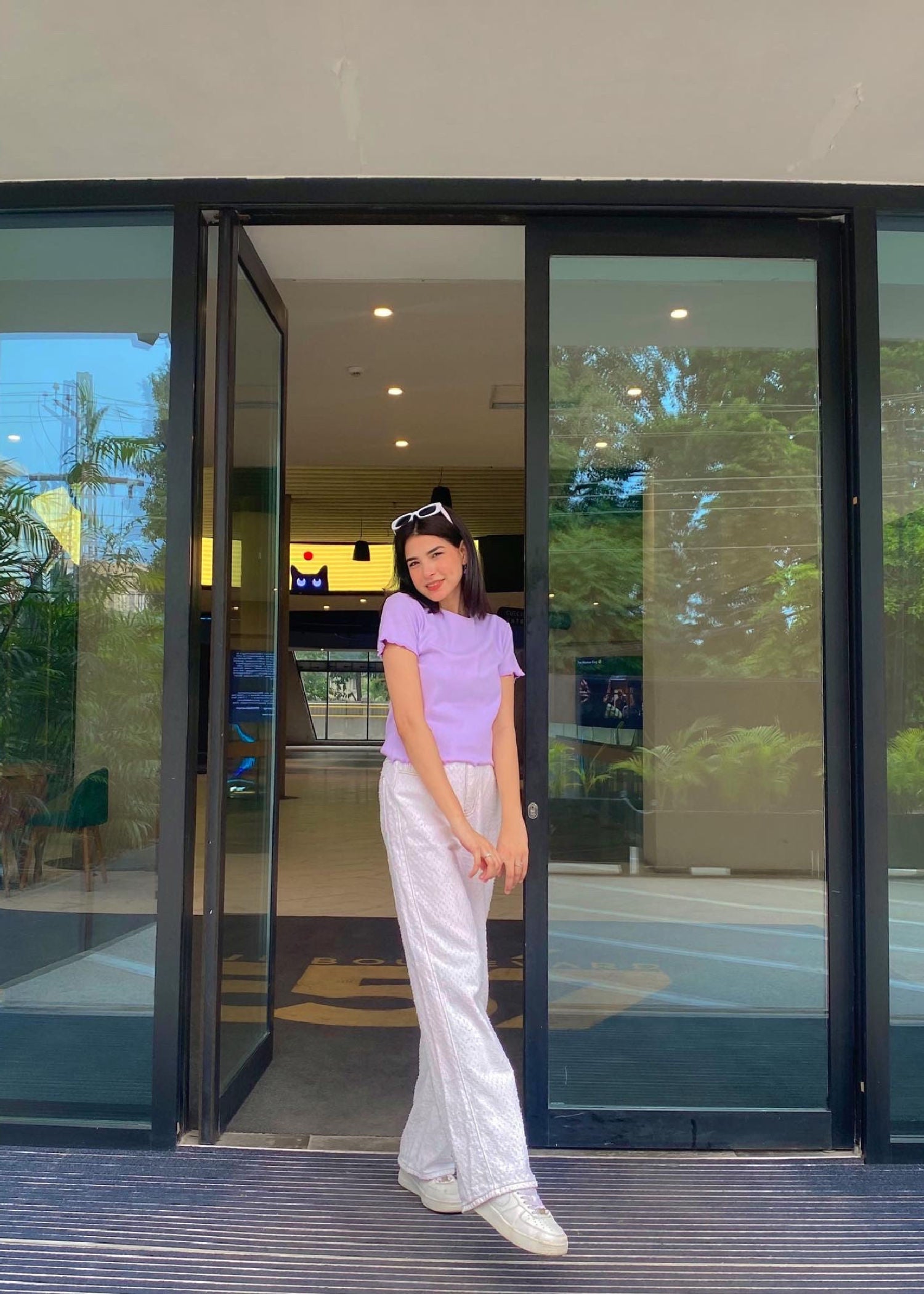 cotton Blouse in Lilac