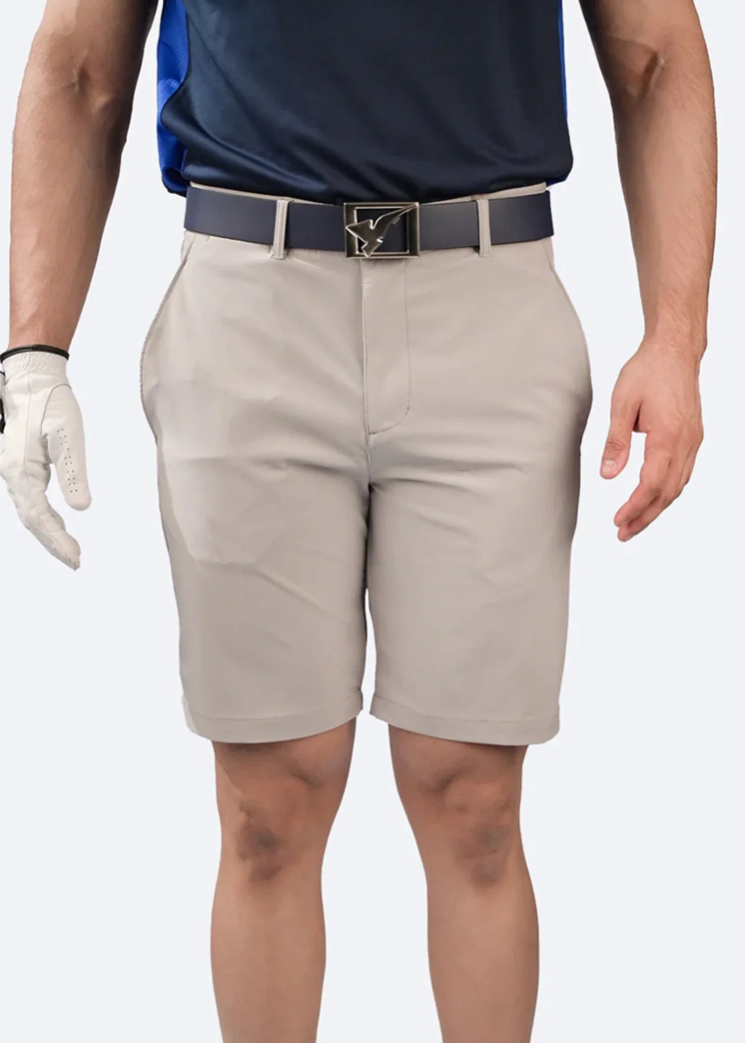 microfiber polyester Shorts in Silver