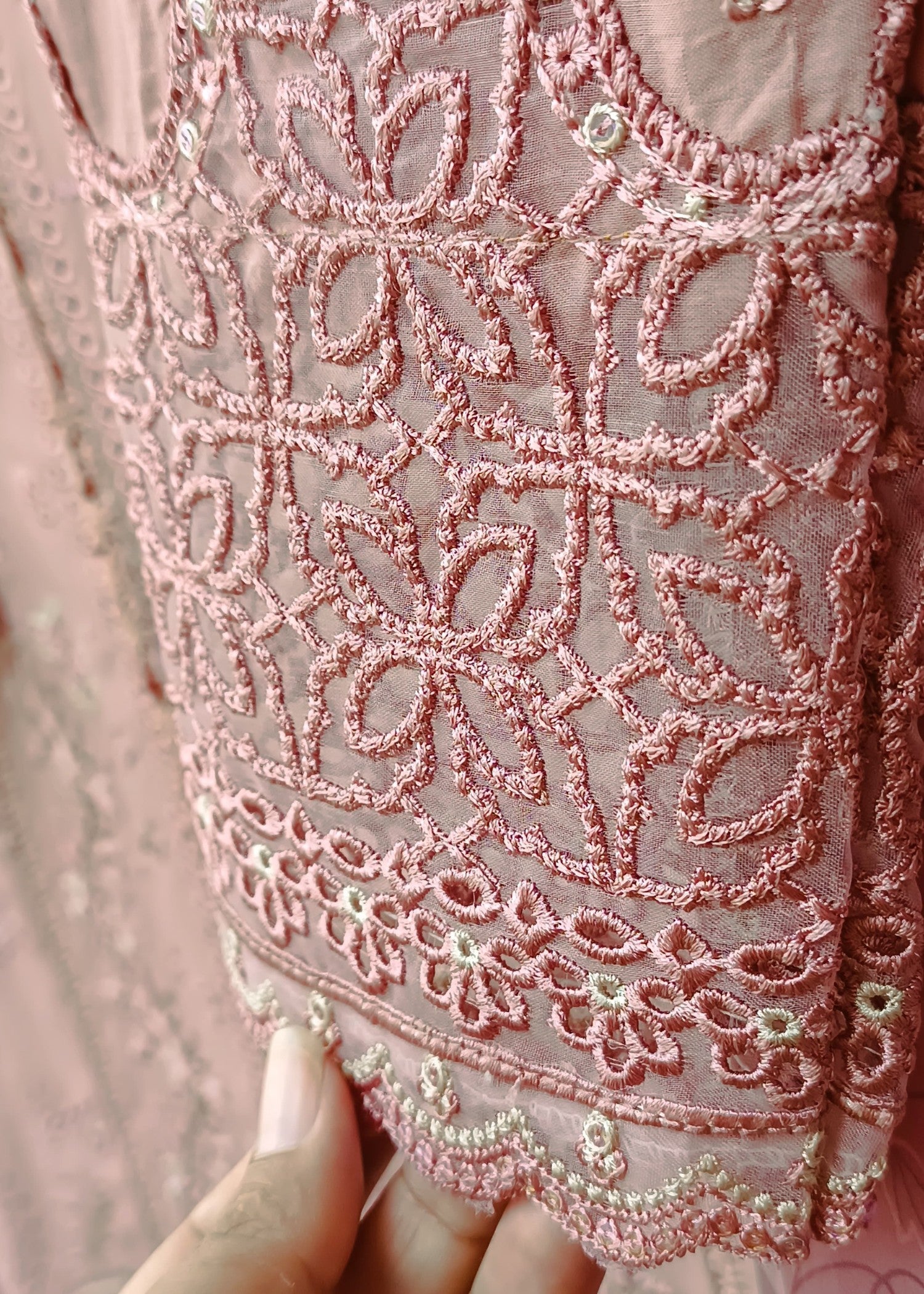 cotton Kurta Set in Pale pink