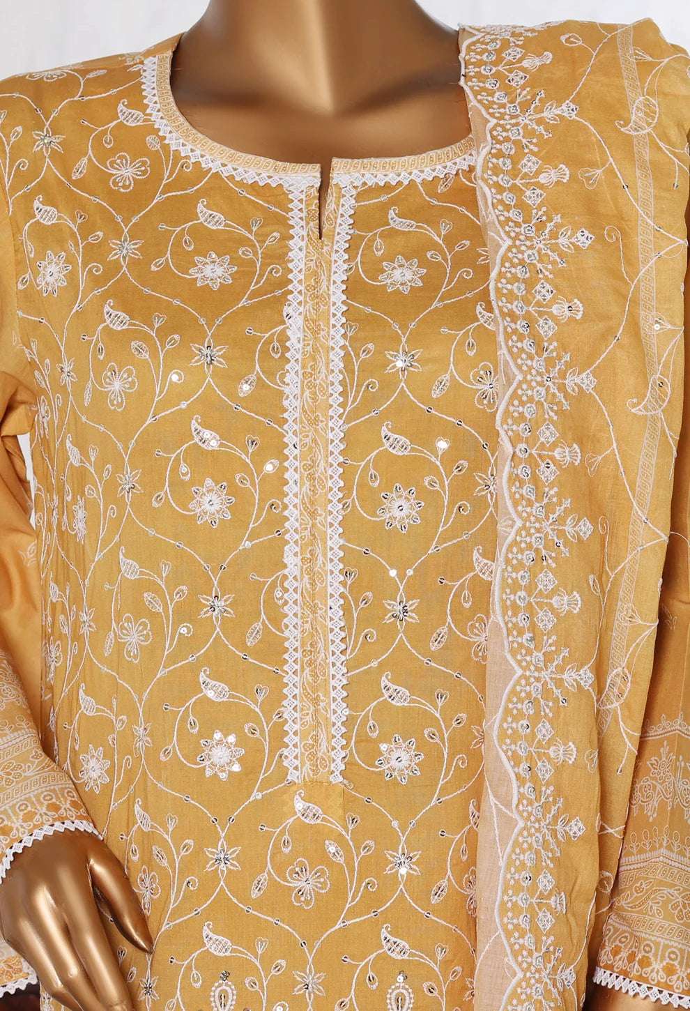 RTW White & White Embroidered Lawn – 8