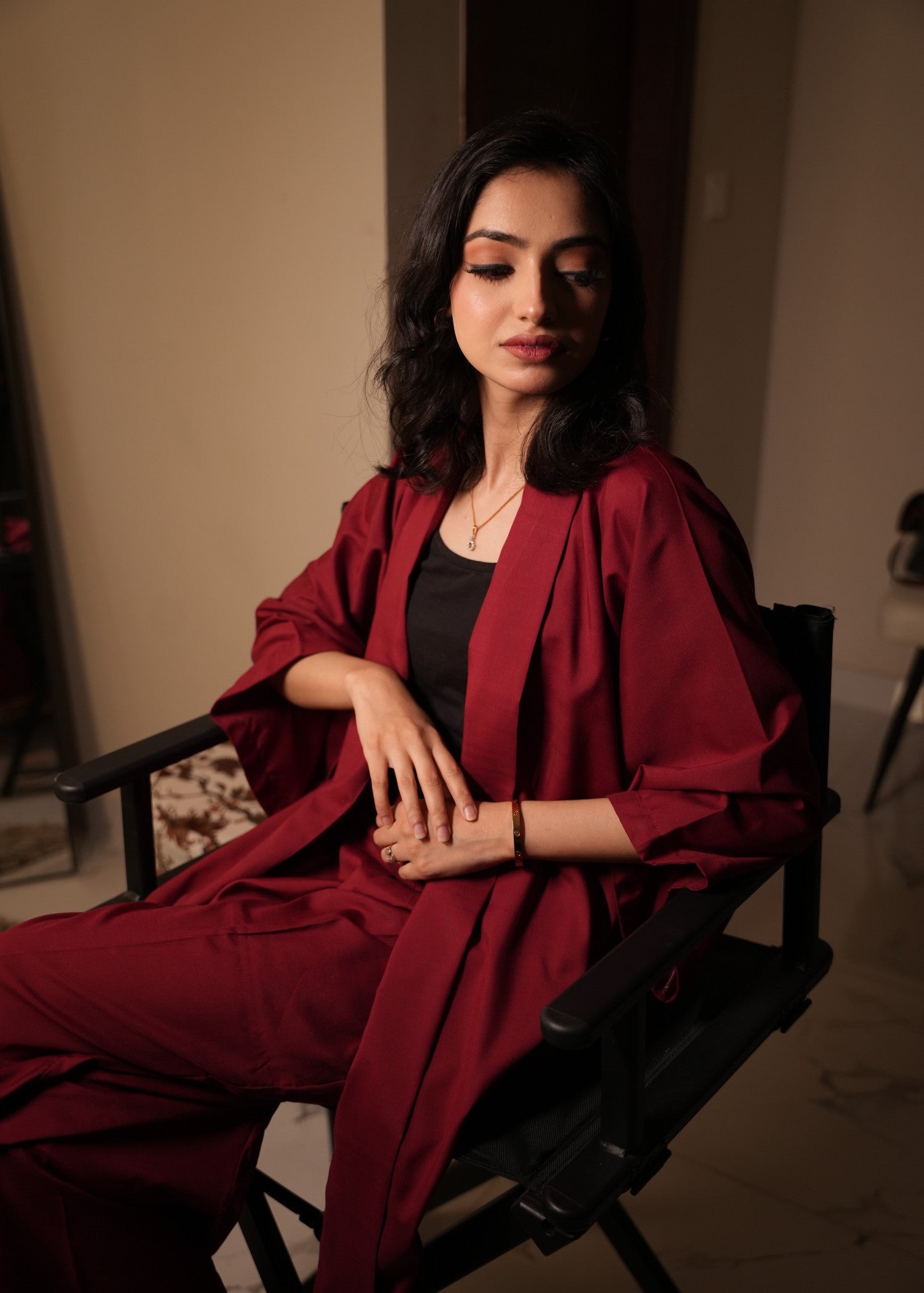 wash & wear Co Ord Sets in Cherry red