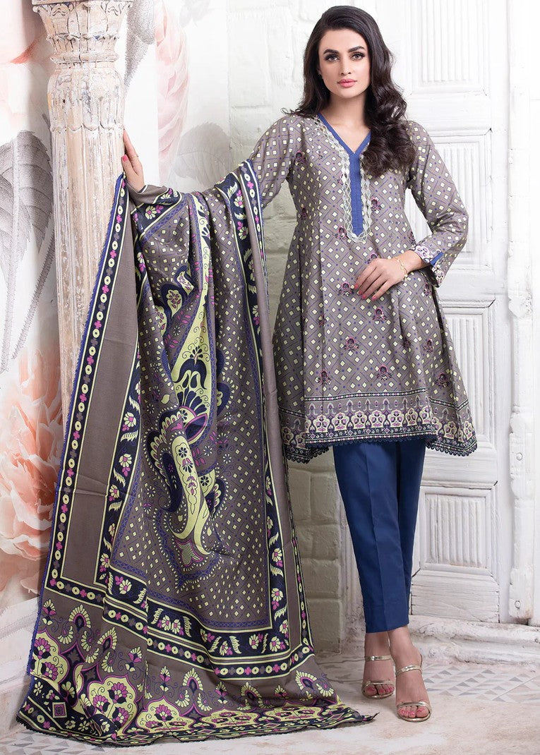 khaddar Unstitched in Graphite