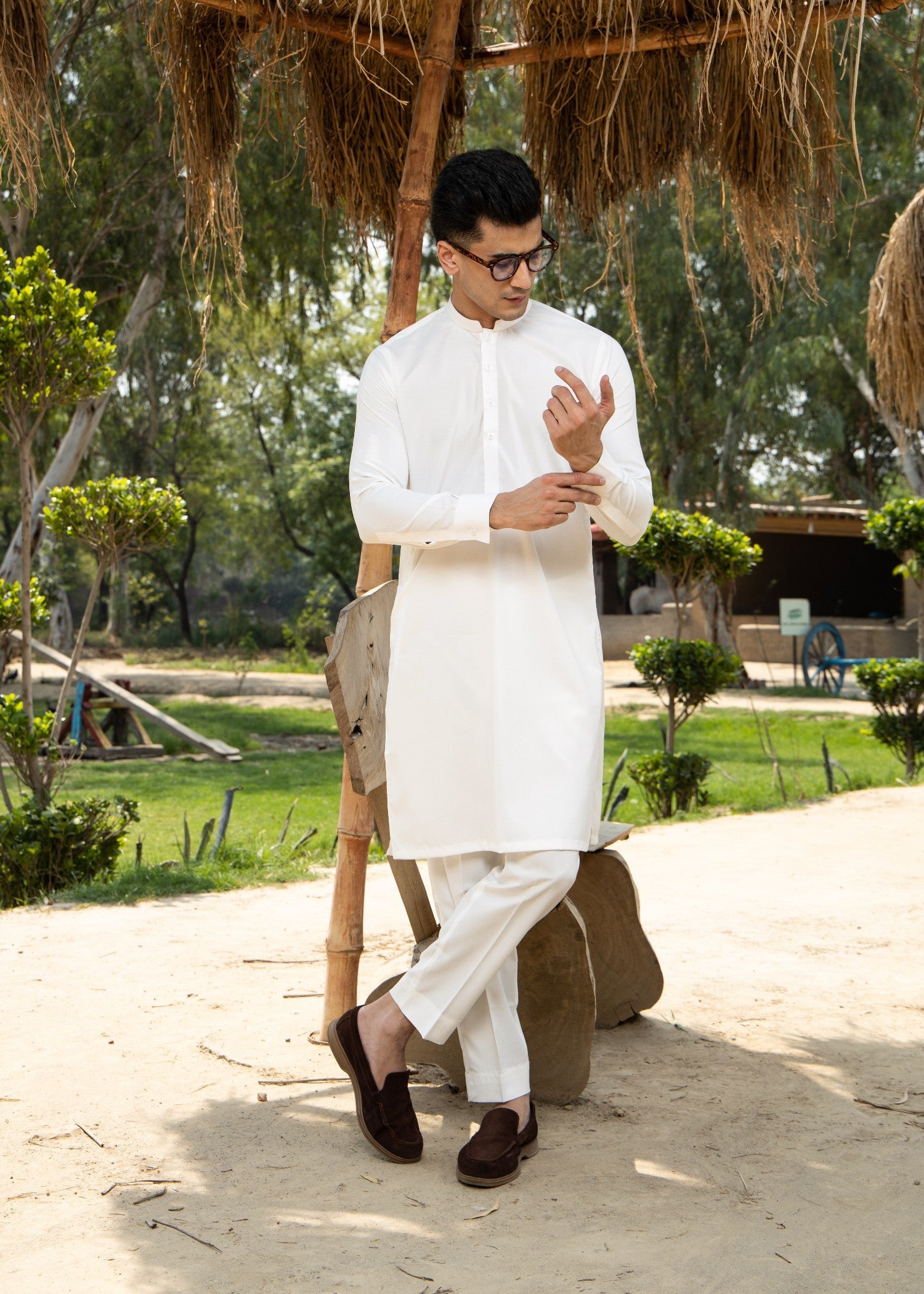 boski Kurta Set in Off-white