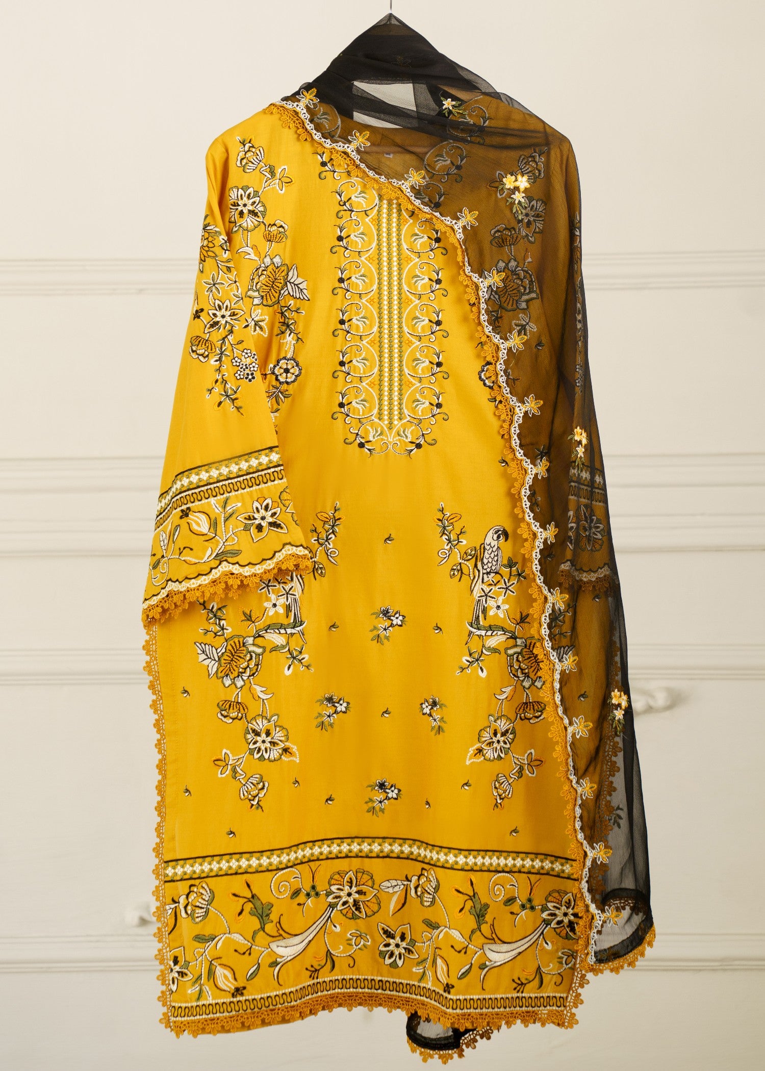 lawn cotton Kurta Set in Sunflower