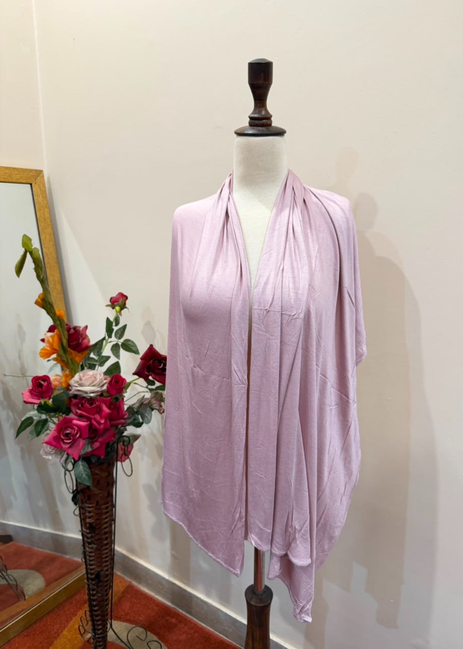 jersey knit Hijab in Mauve pink