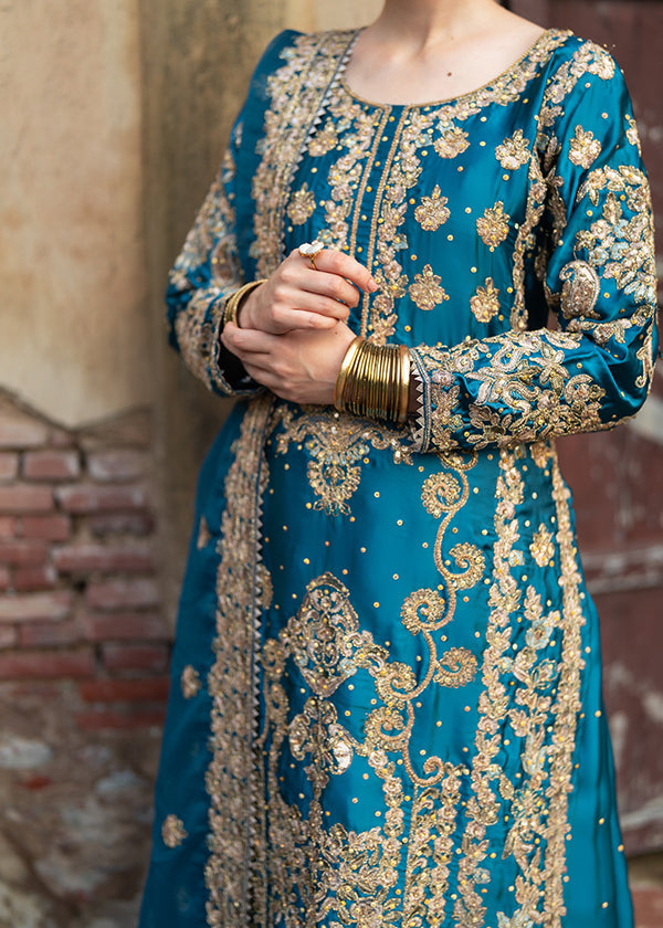 charmuse/shamooz Sharara in Teal