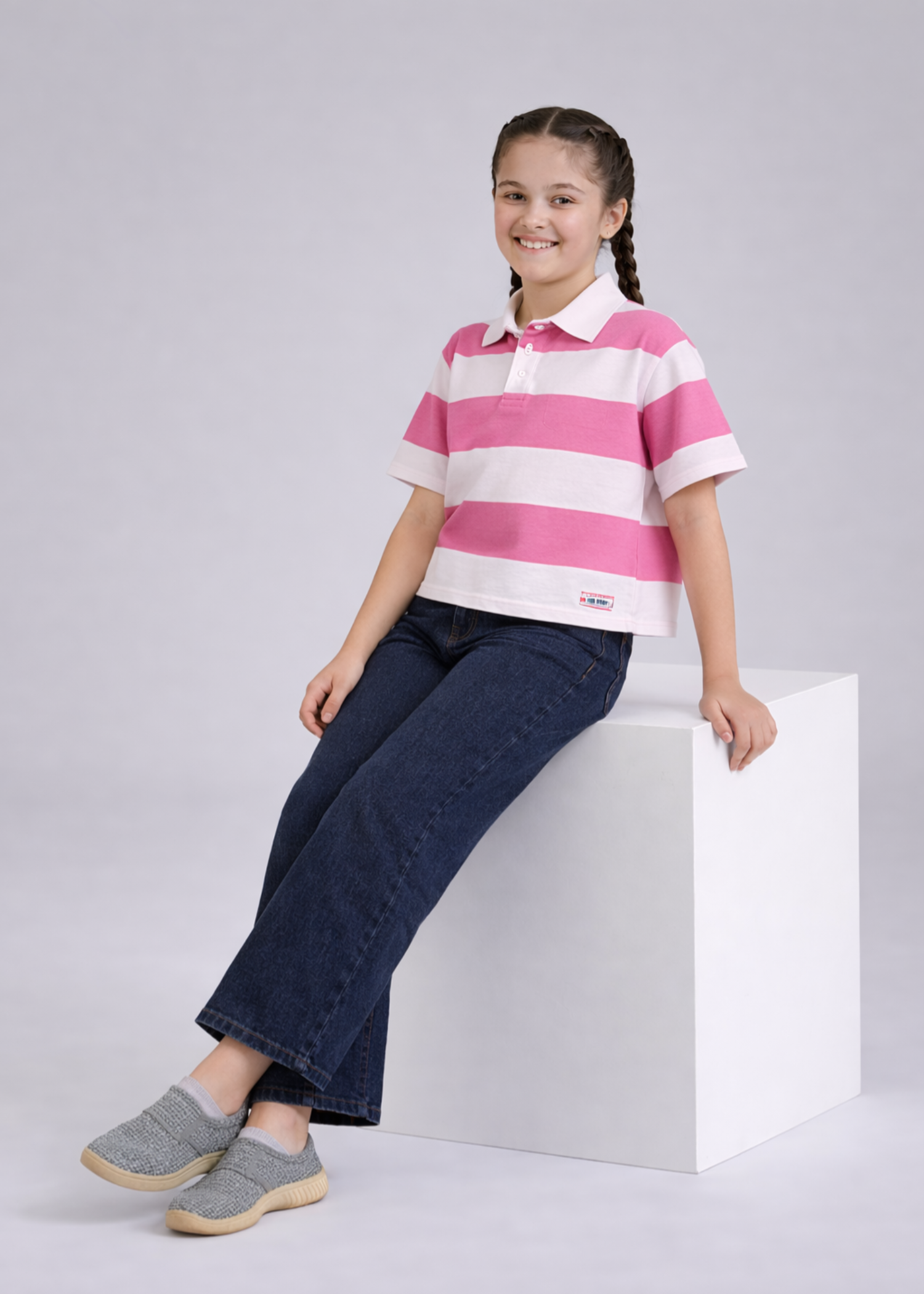cotton jersey Polo Shirt in Multi