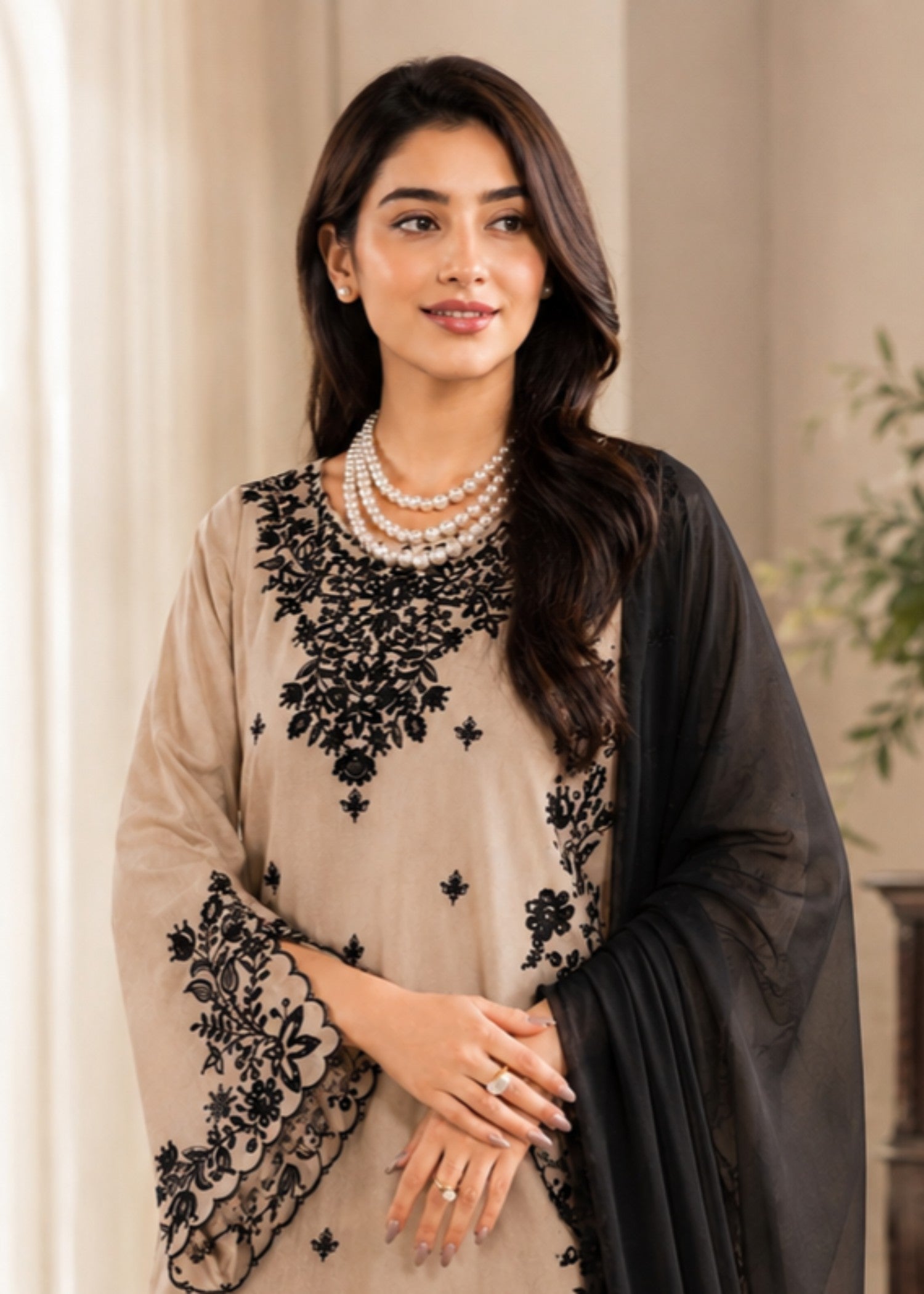linen Kurta Set in Wheat