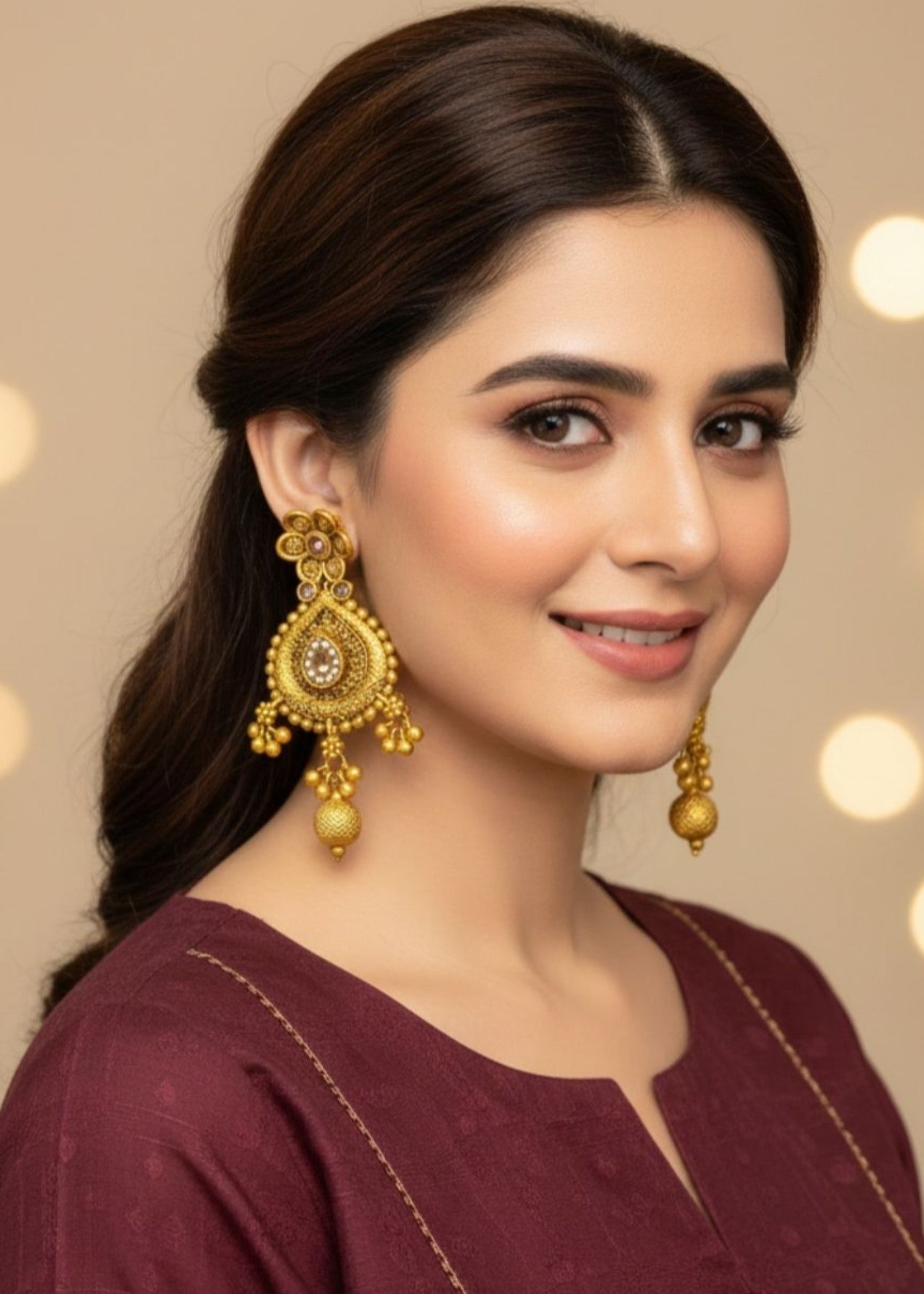Earrings in Pearl white Color by - Trendy Women Earrings NCK5083