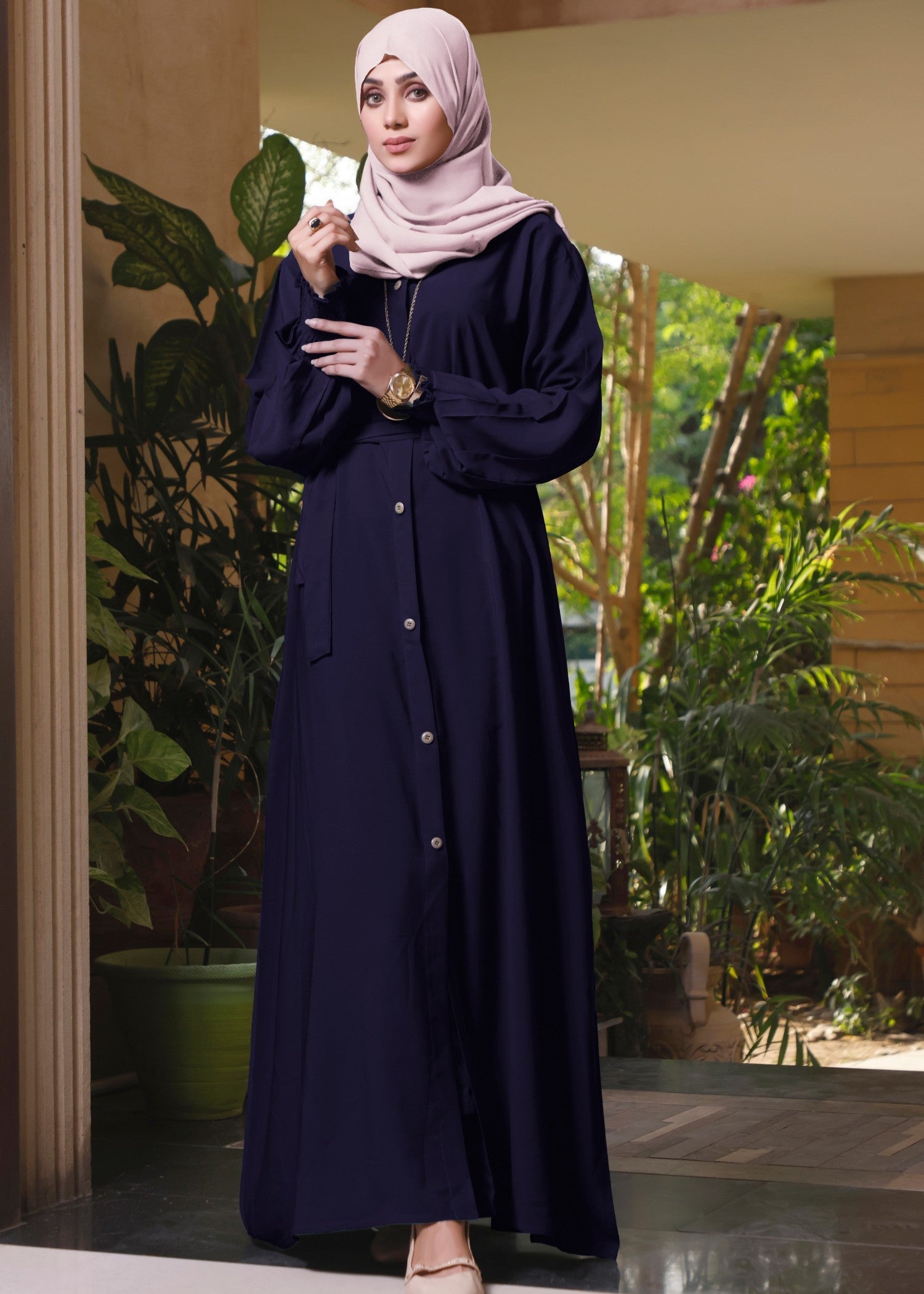 nidha blend Abaya in Blue
