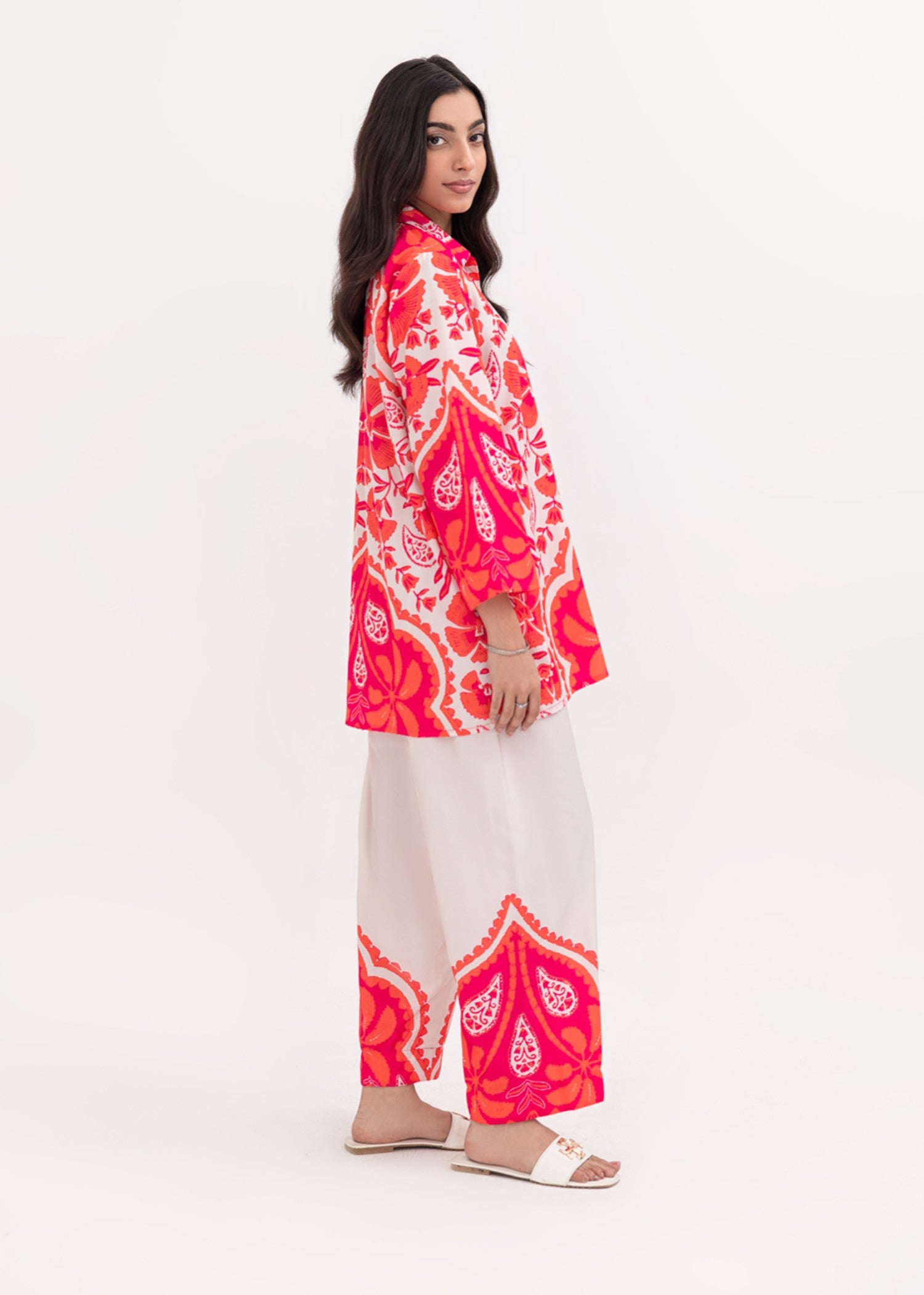 crepe Co Ord Sets in Cherry red