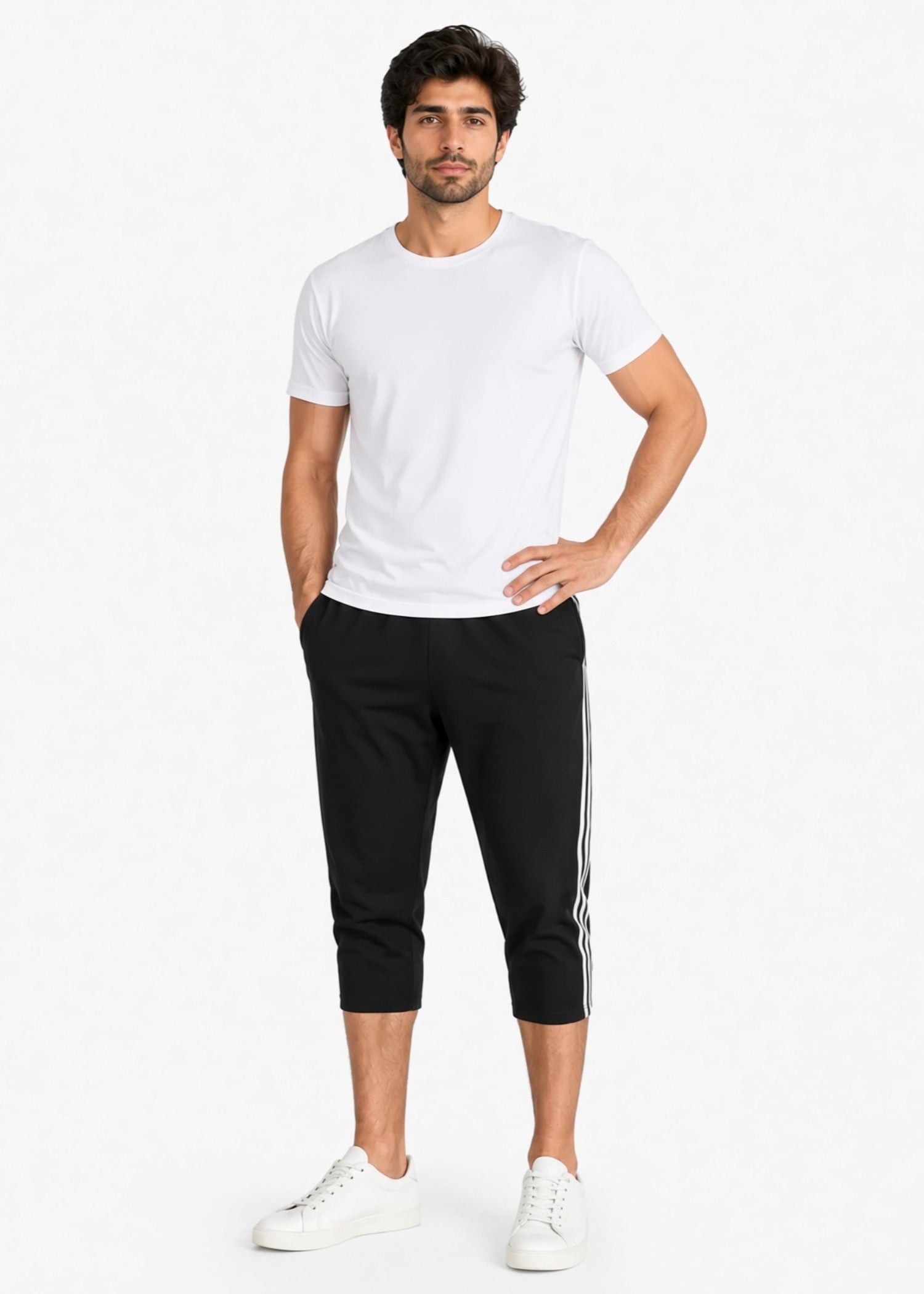 cotton jersey Shorts in Black