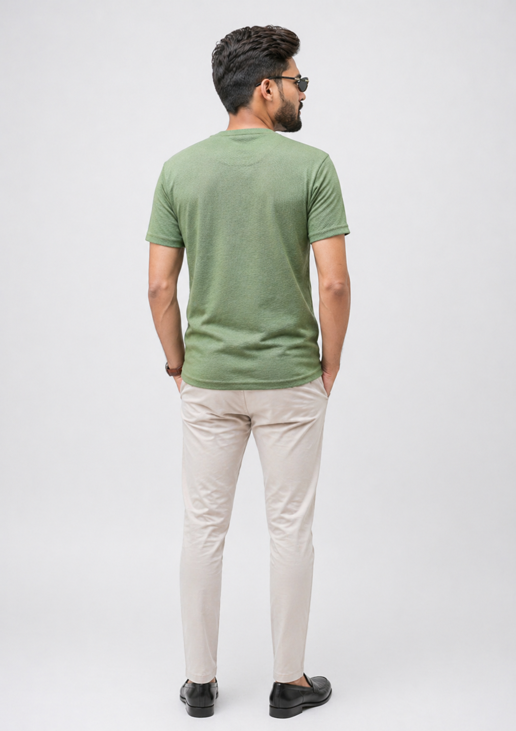 cotton T Shirt in Sage green