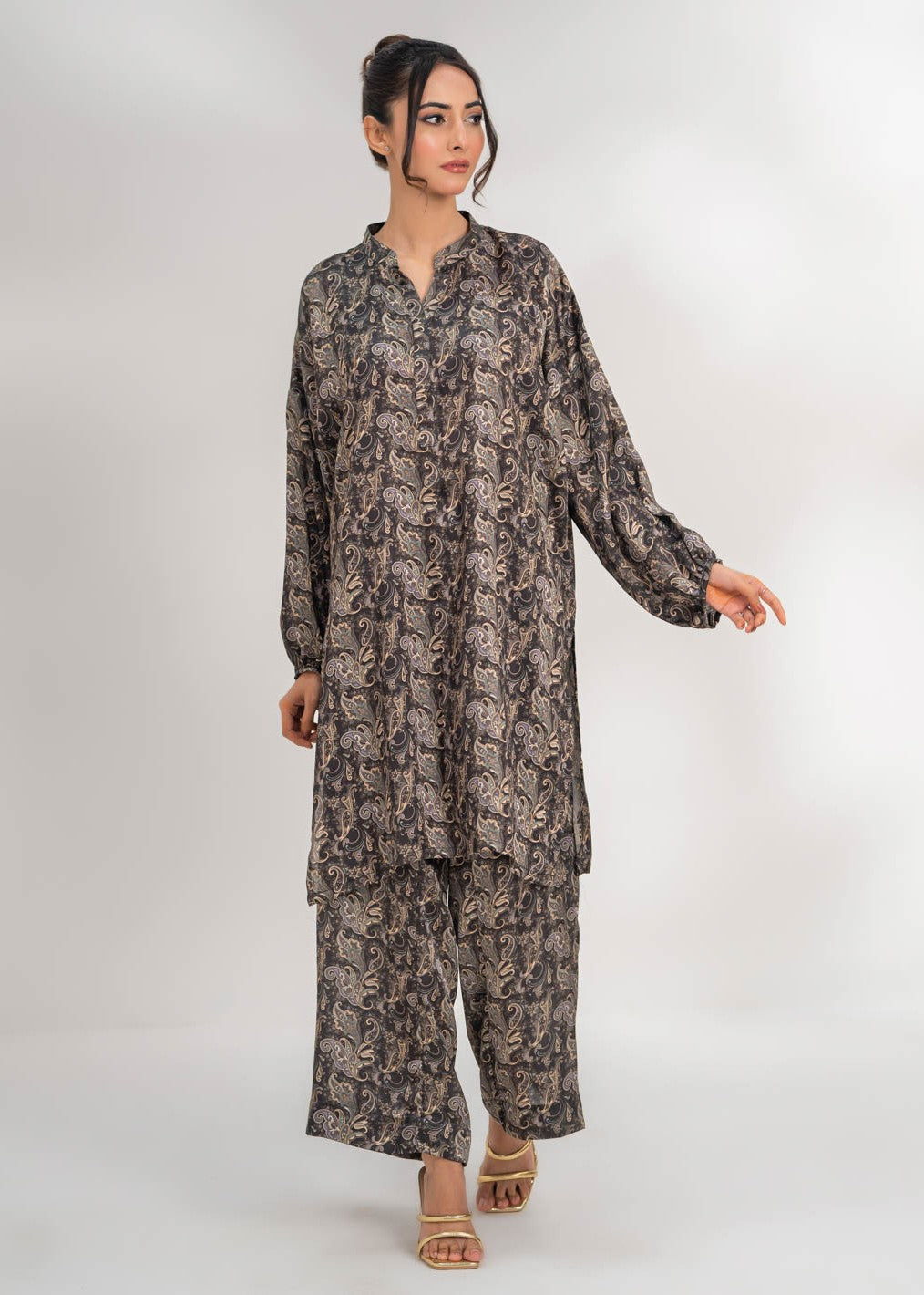 silk Co Ord Sets in Black