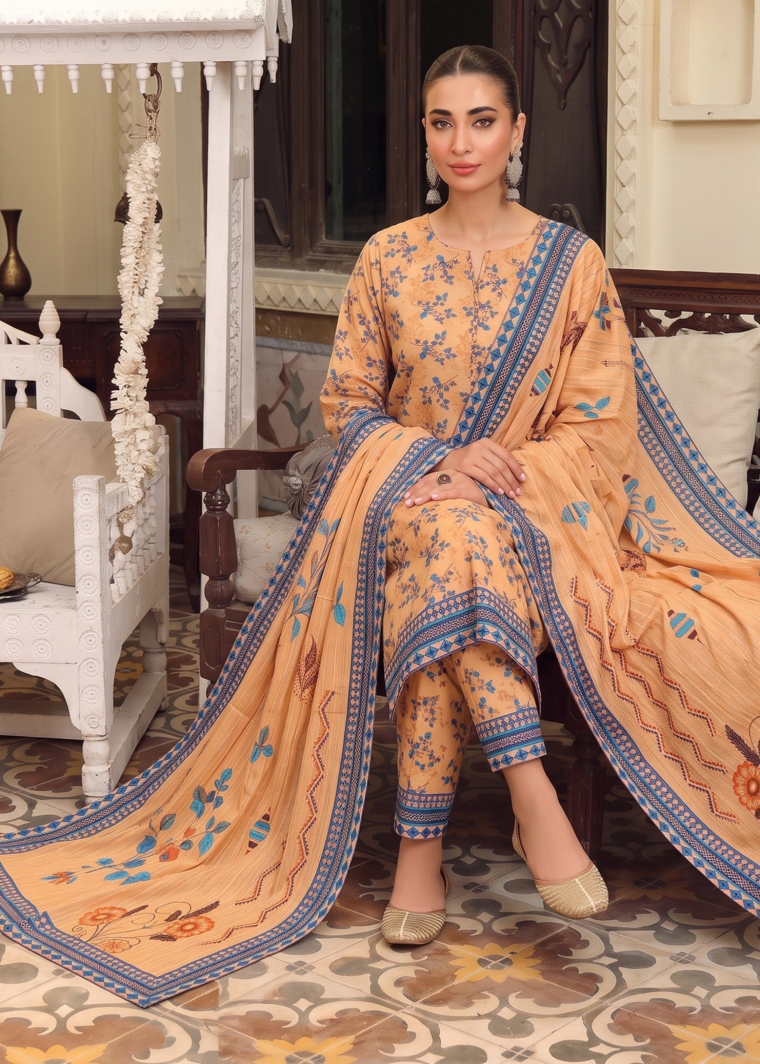 lawn Unstitched in Marmalade orange