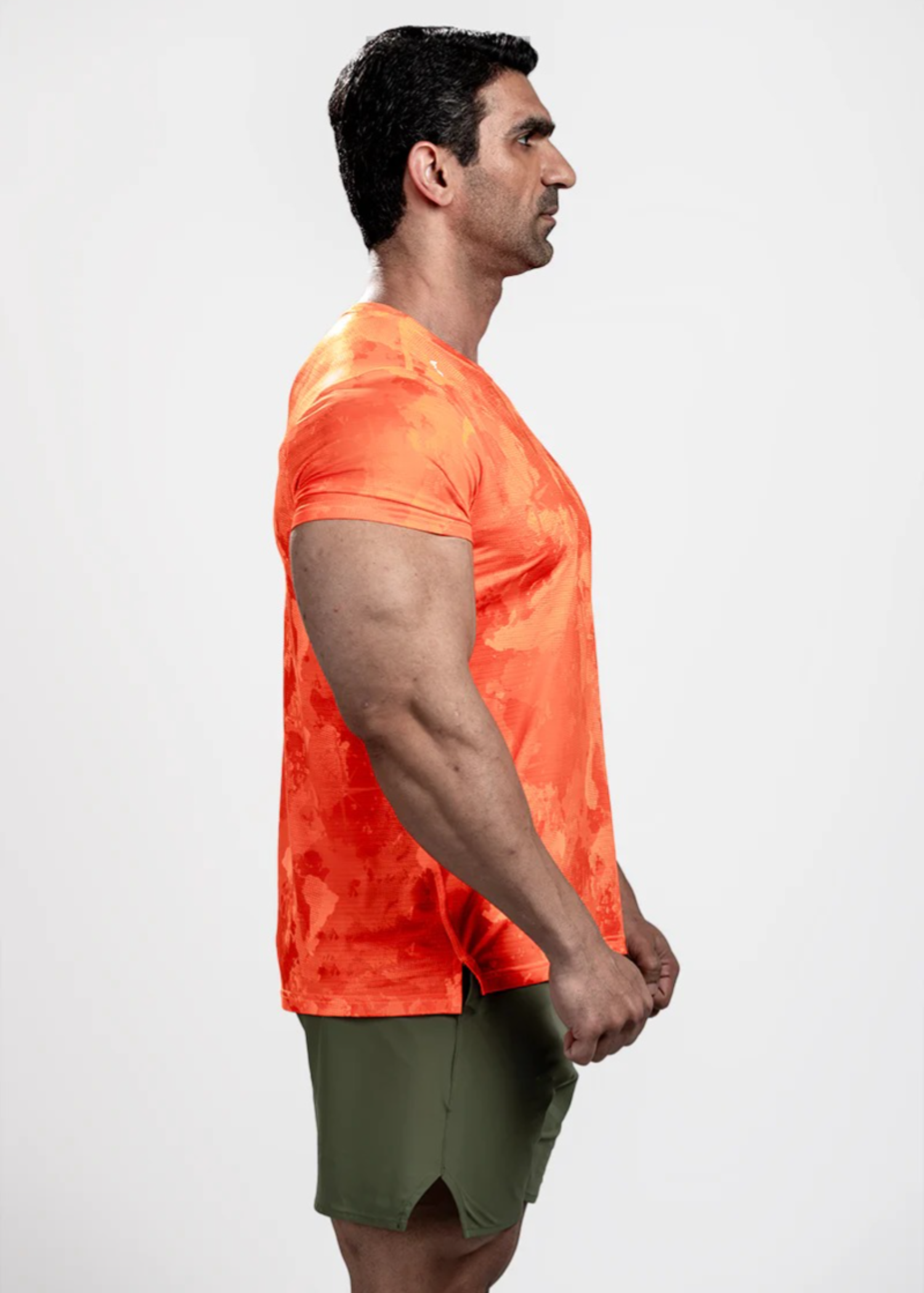 microfiber polyester T Shirt in Orange