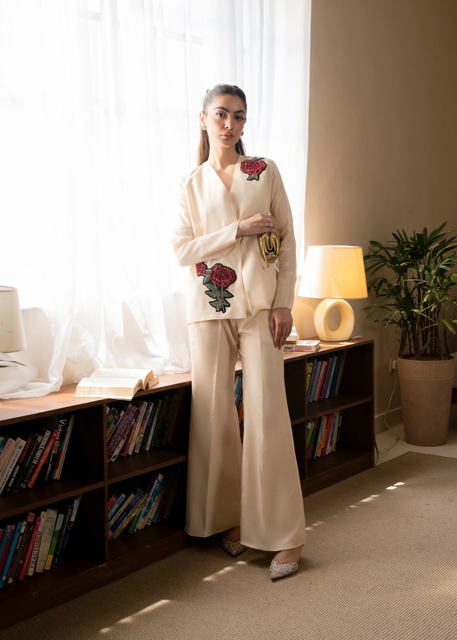 korean raw silk Co Ord Sets in Beige