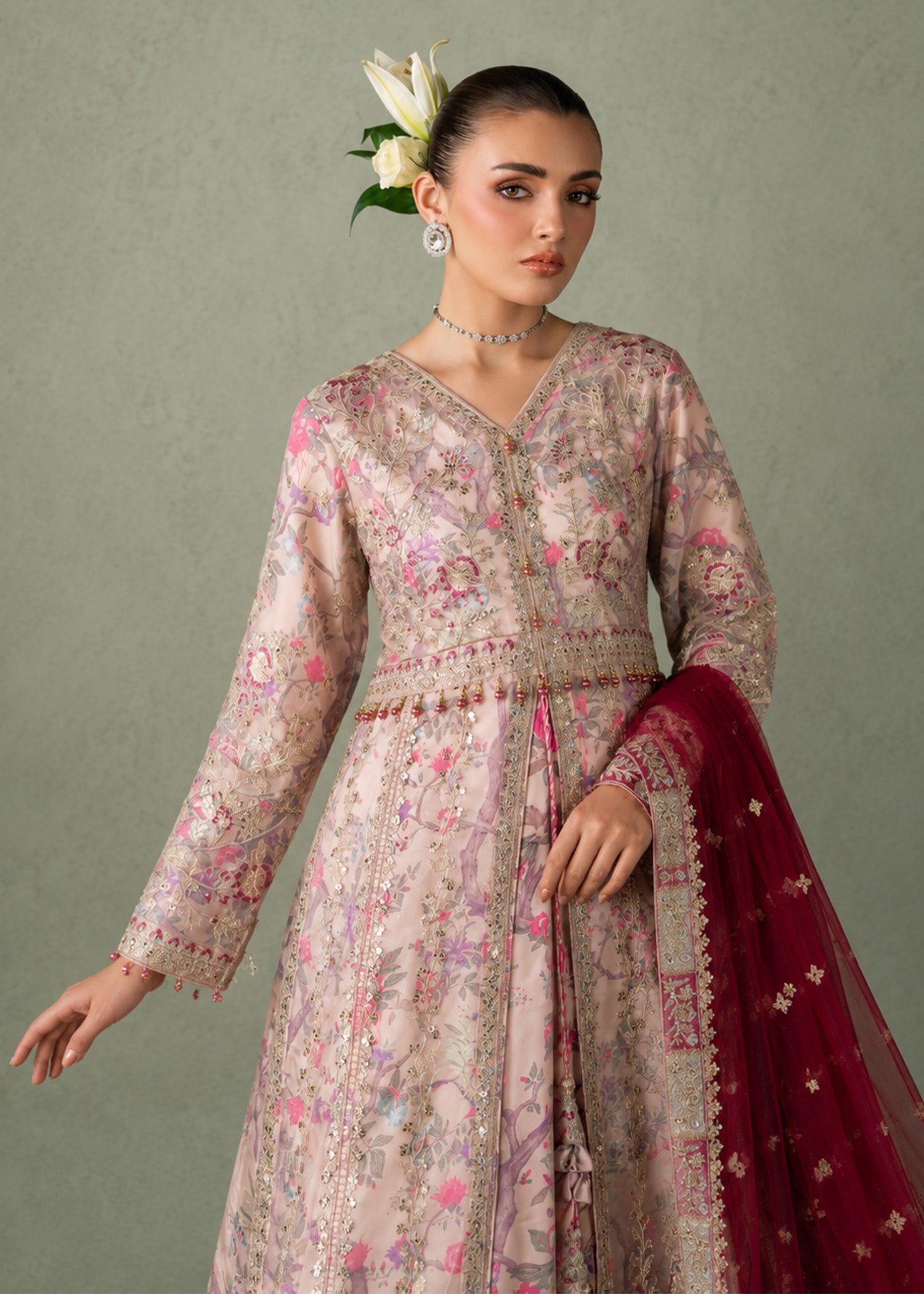 net Maxi in Blush pink