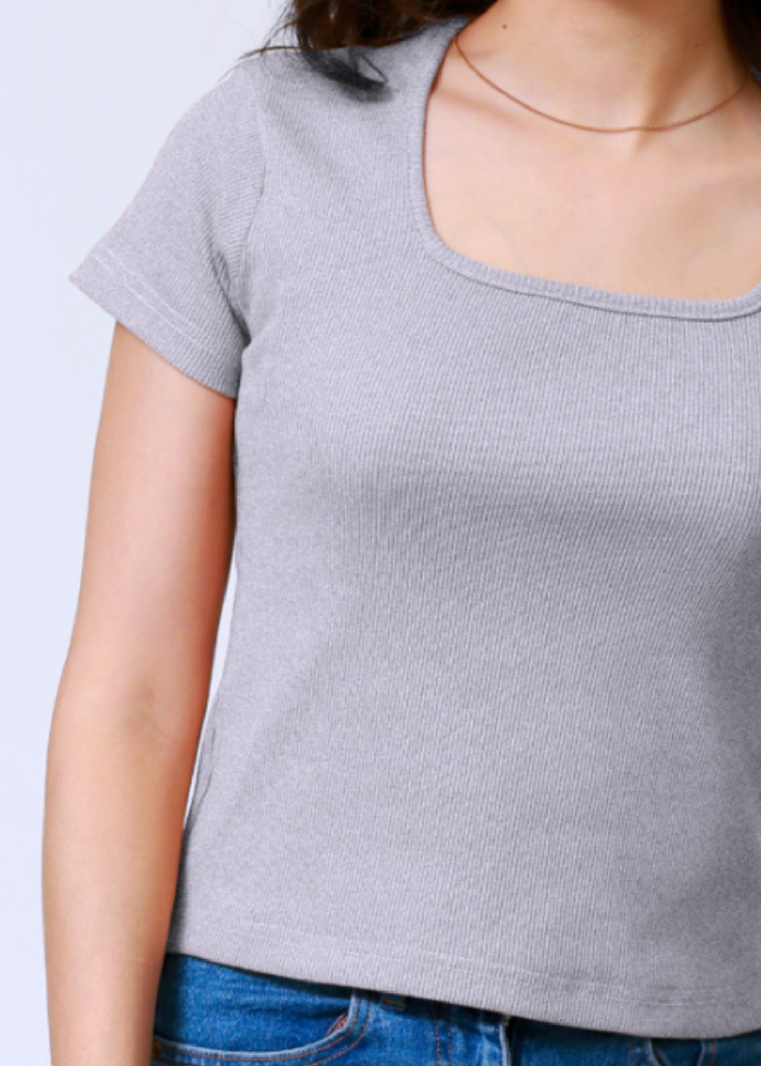 cotton Blouse in Grey