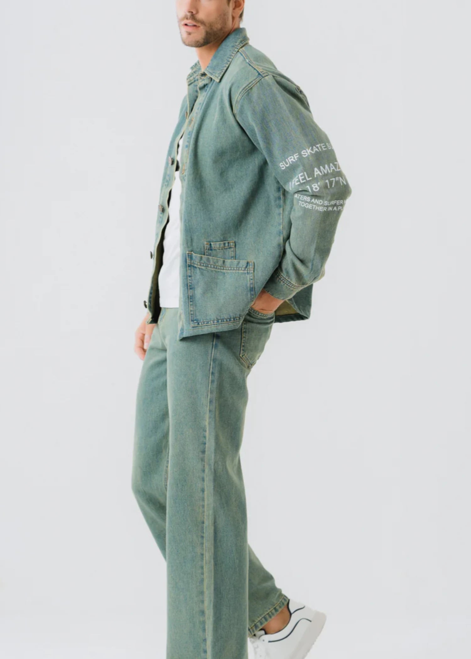 denim Jacket in Green