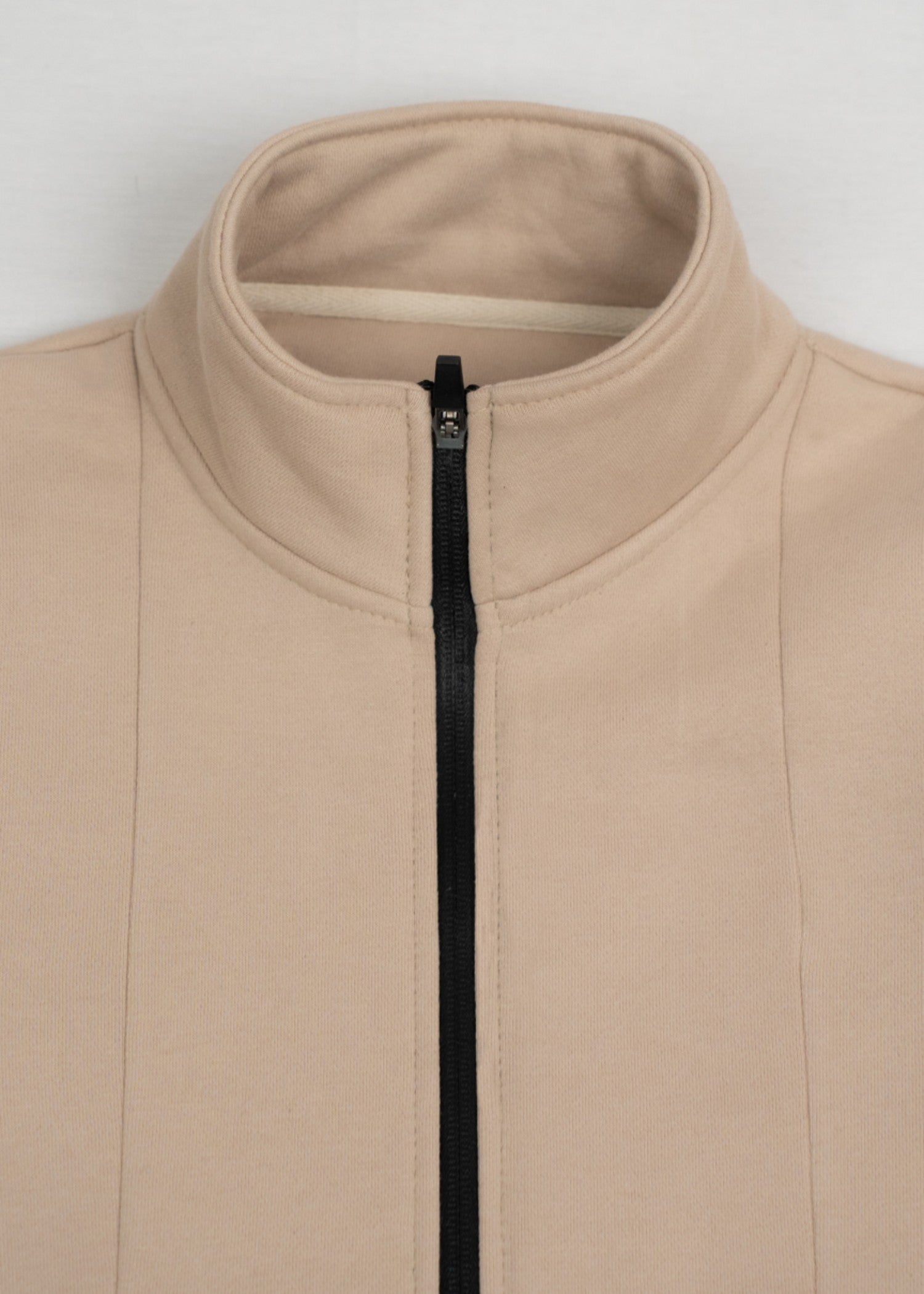 fleece jersey knit Sweatshirt in Beige