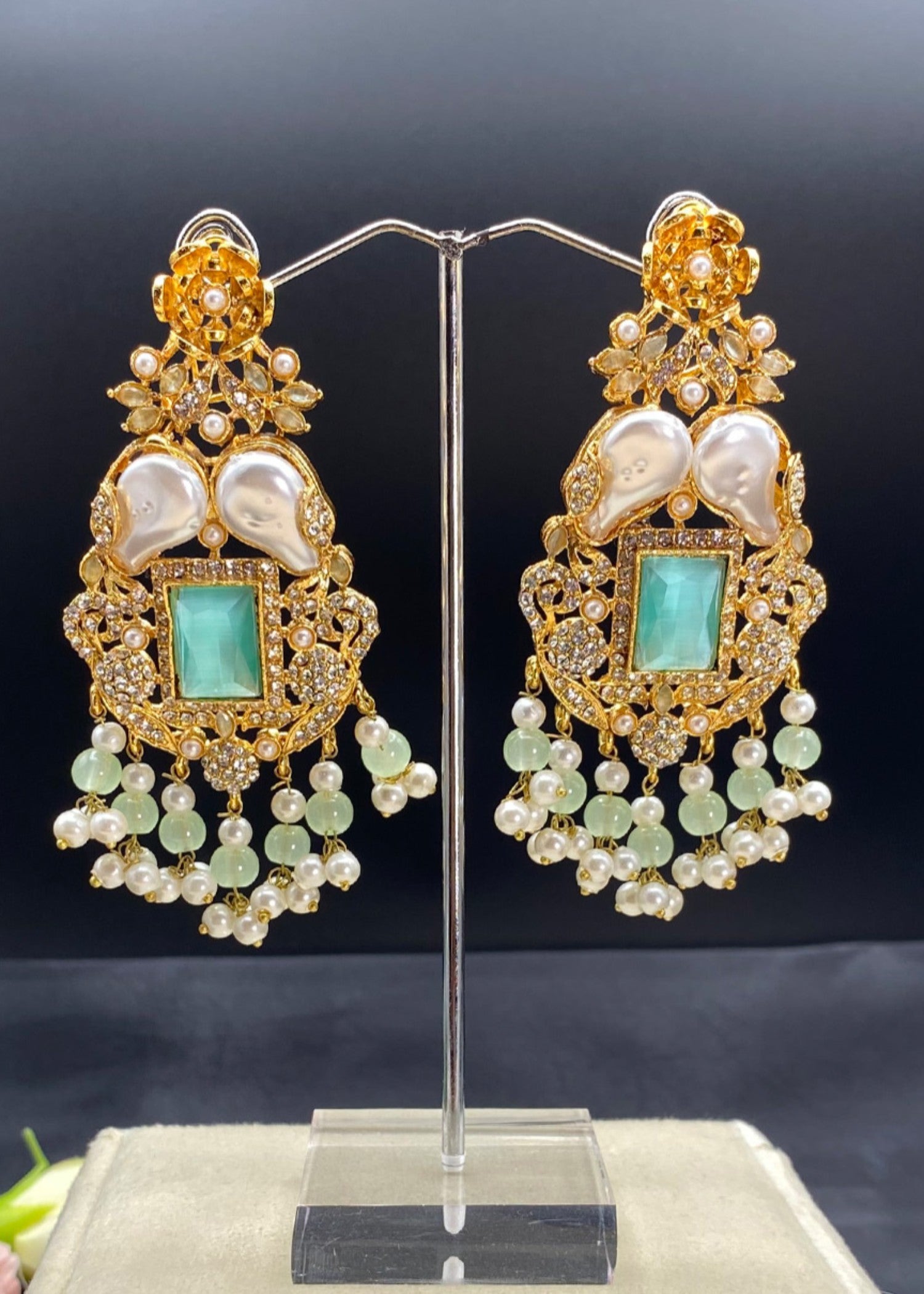 Earrings in Pistachio green Color by - Trendy Women Earrings WET2214