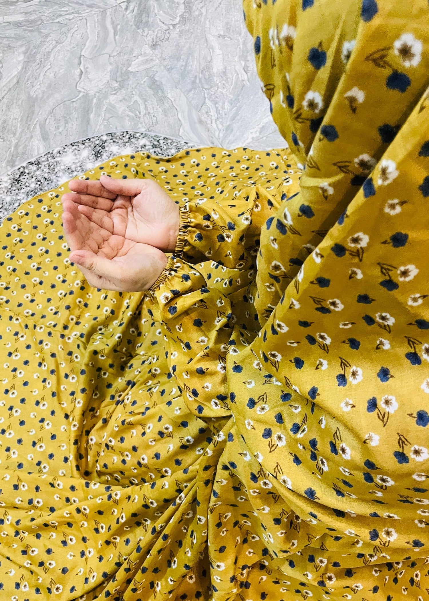 swiss lawn Chaddar in Mustard