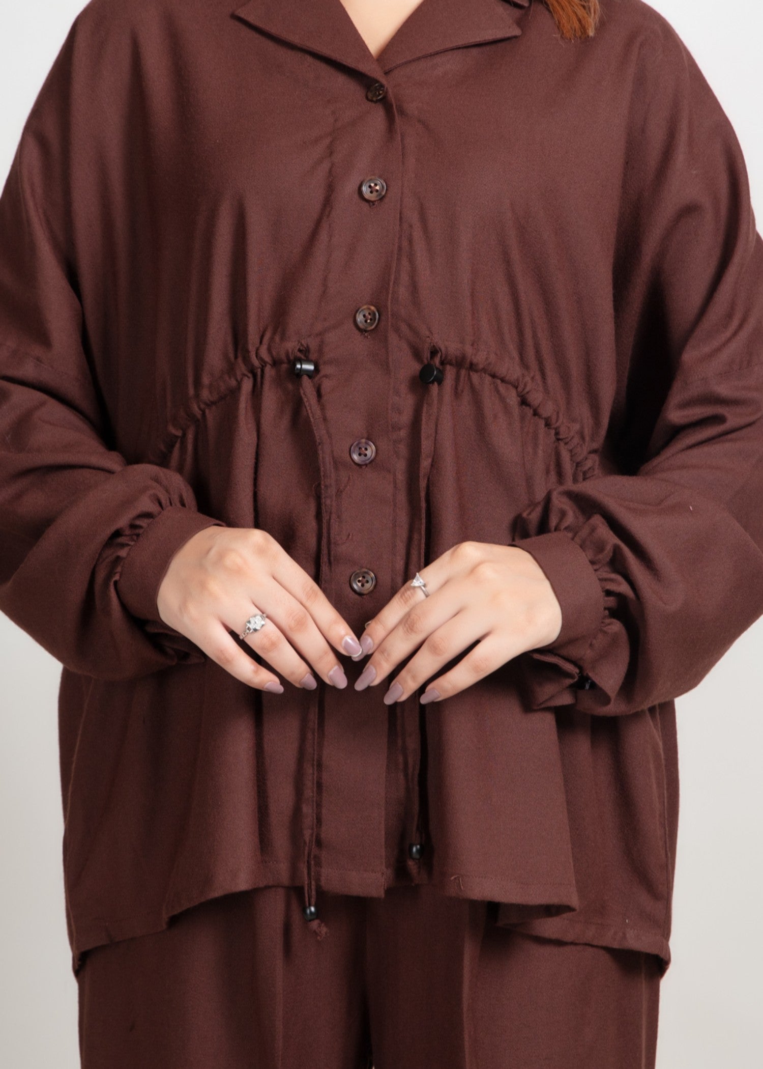 poplin Co Ord Sets in Chocolate brown
