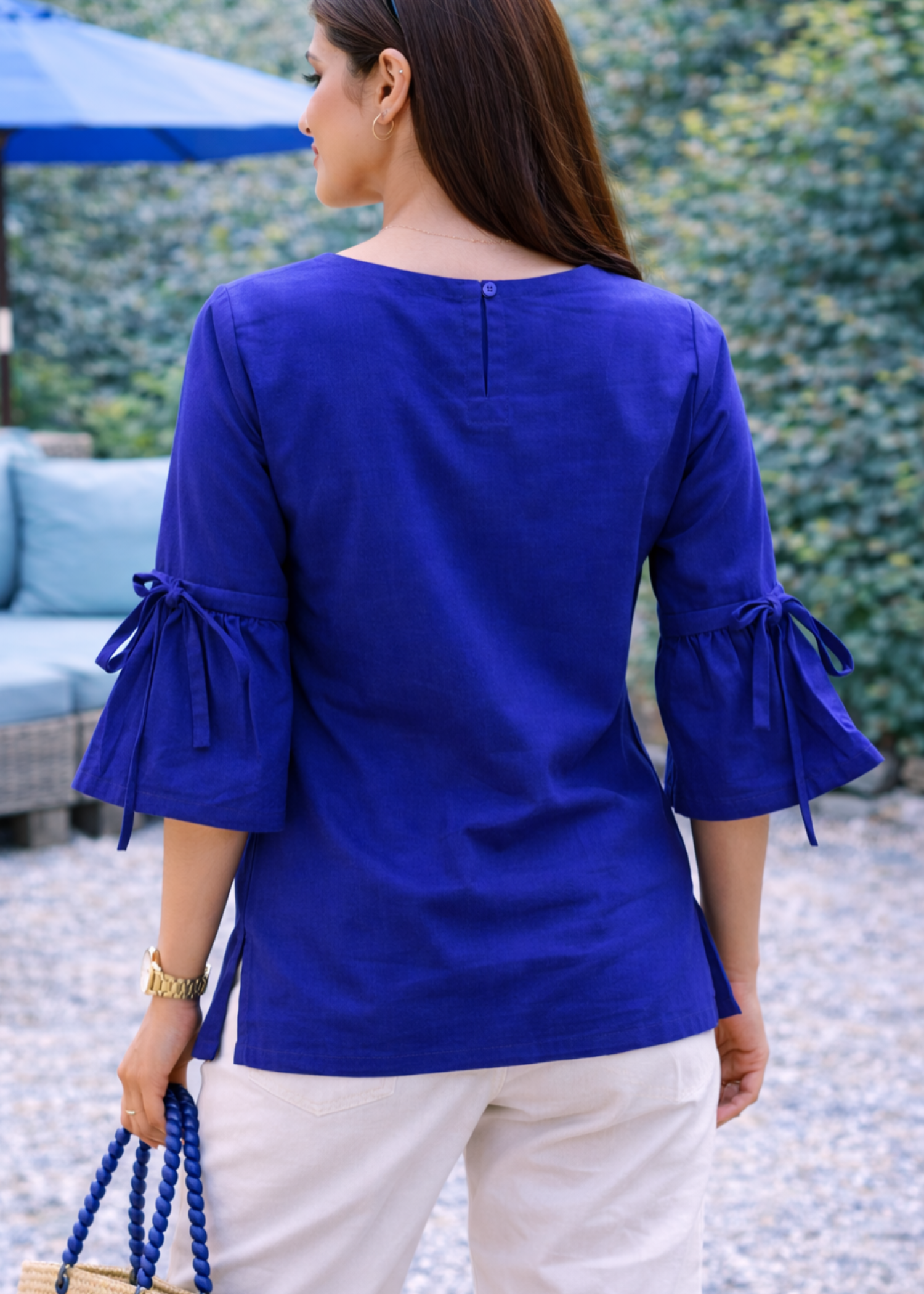 lawn Top in Dark blue