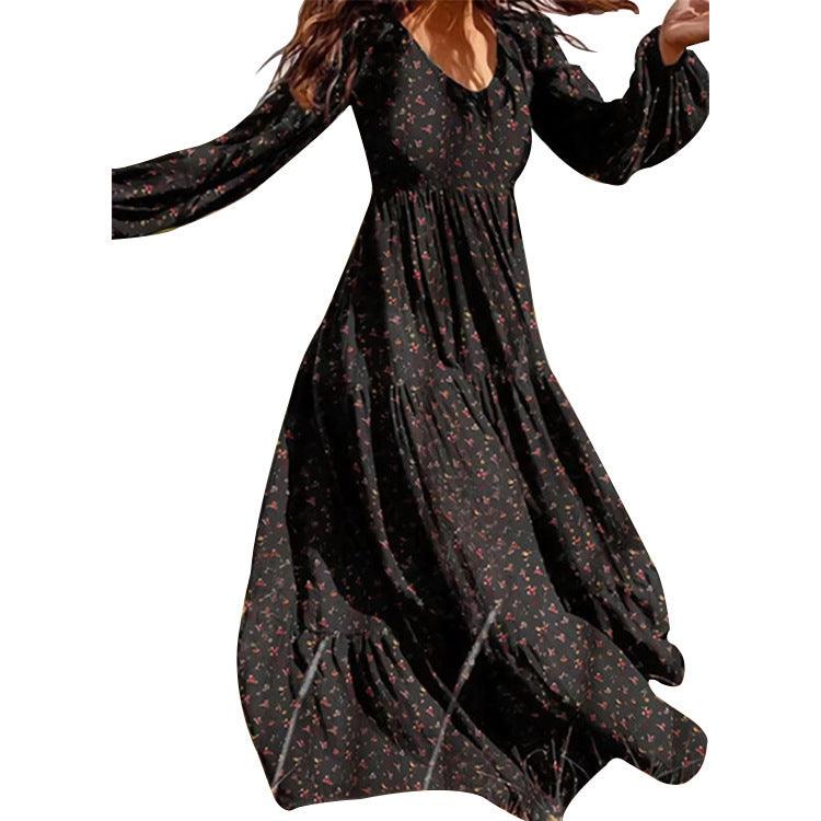 Effortlessly Chic: Women's V-Neck Chiffon Swing Dress for Casual Occasions