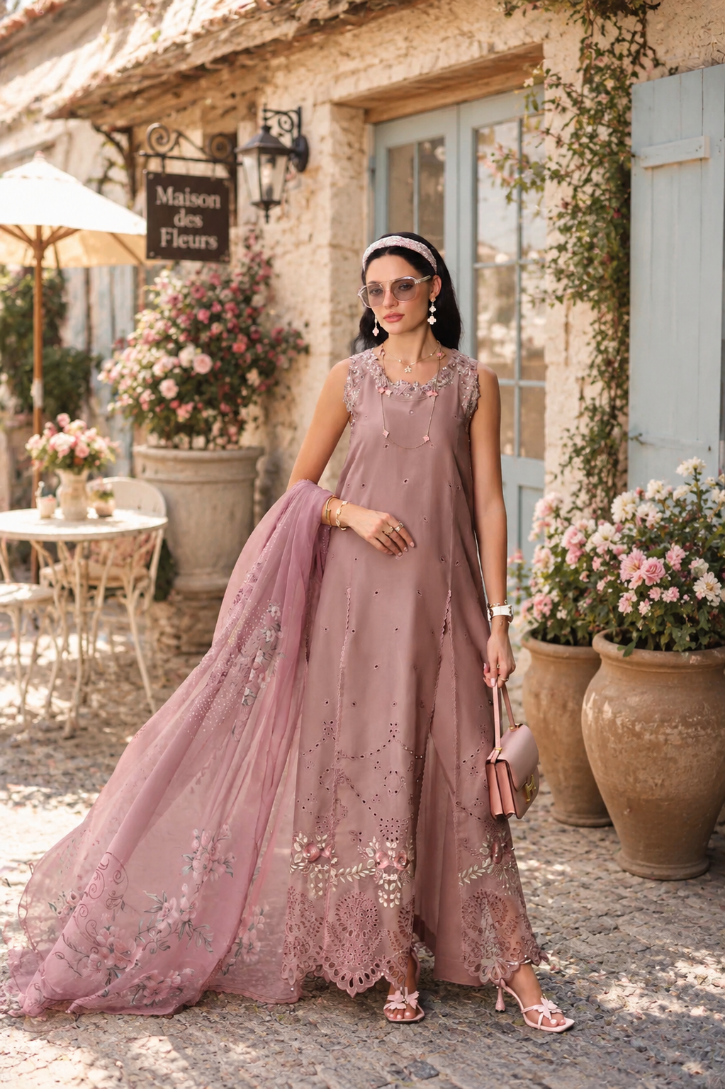 Noor Eid Printskhas Lawn – D3 – Rose Éclat