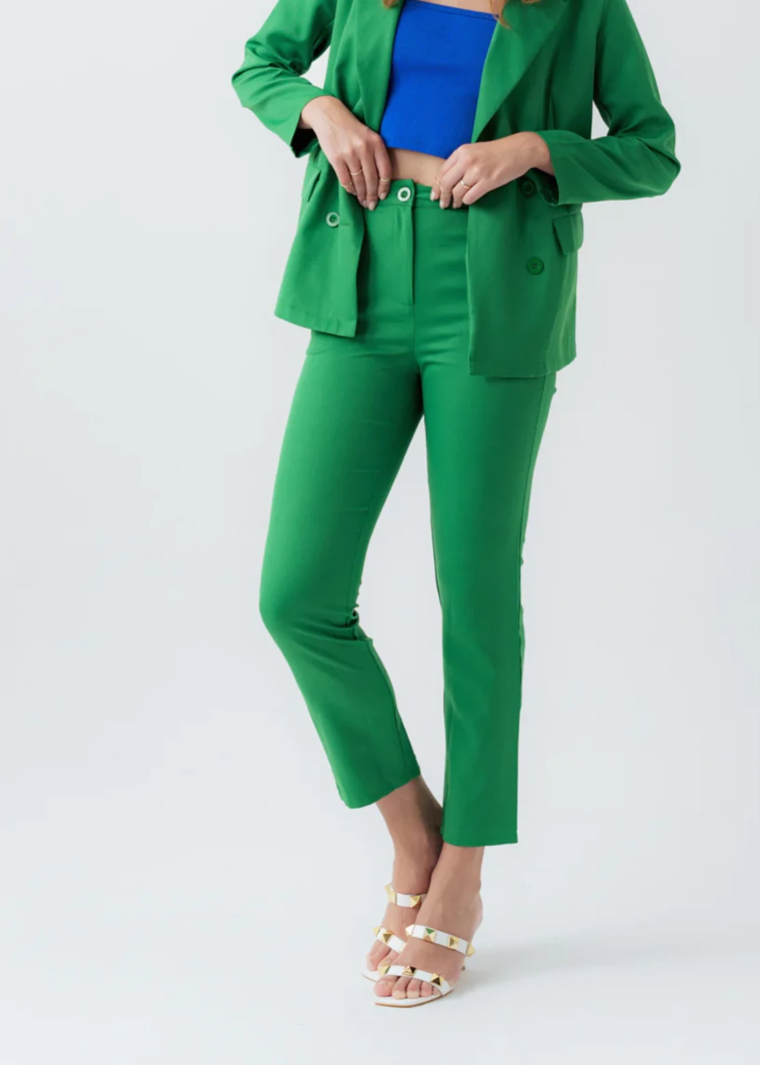 polyester Pants in Green