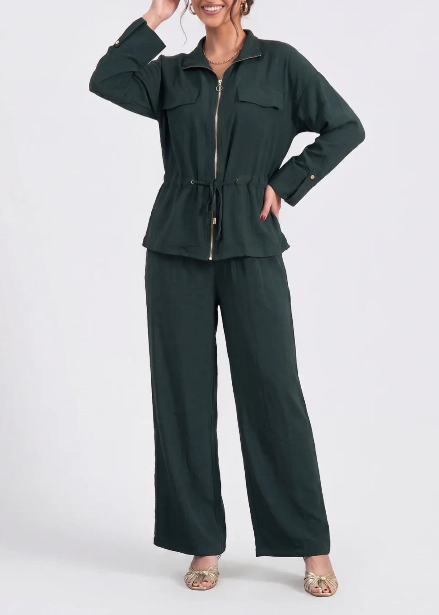 viscose Trousers in Teal