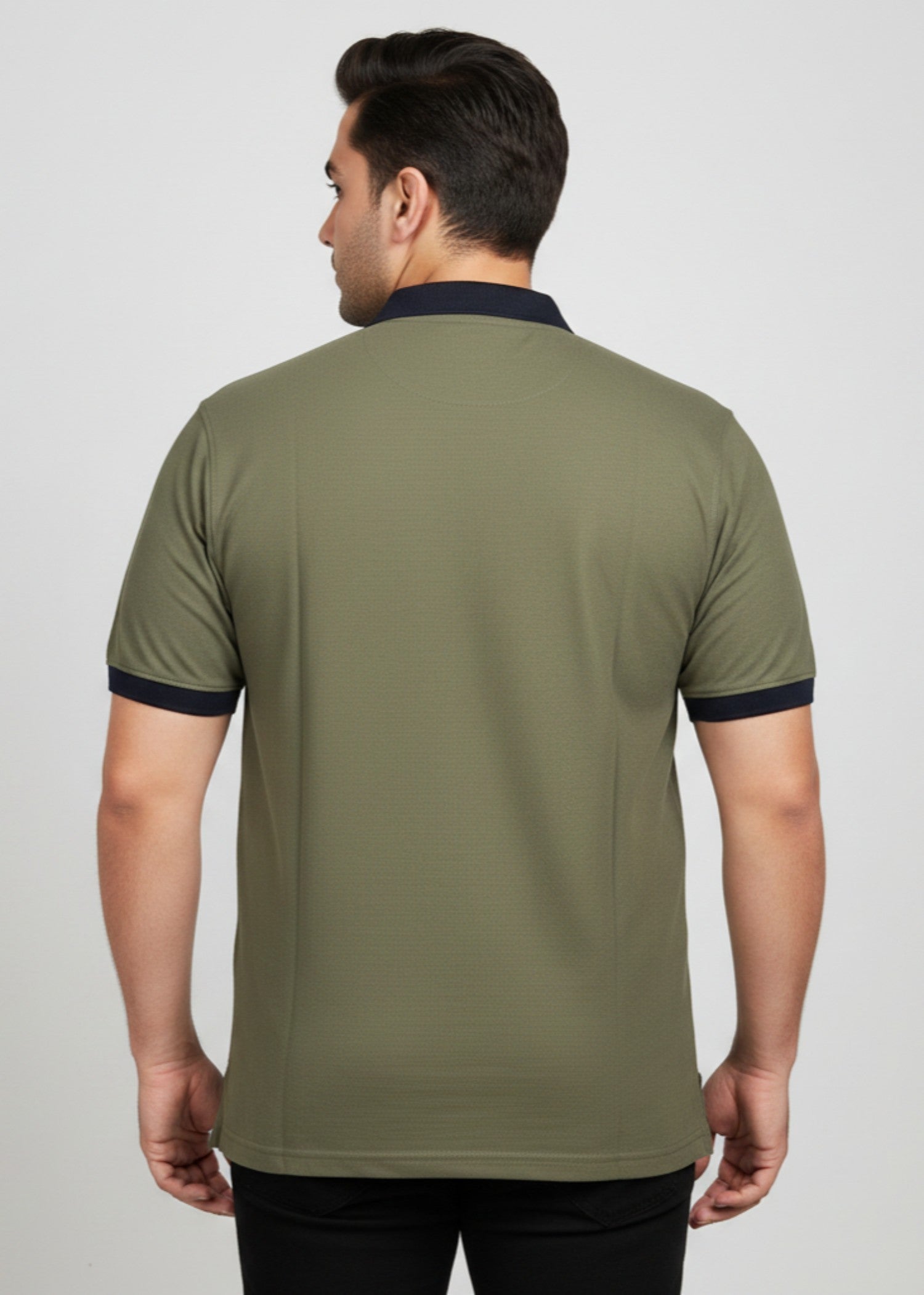 cotton pique Polo Shirt in Army green