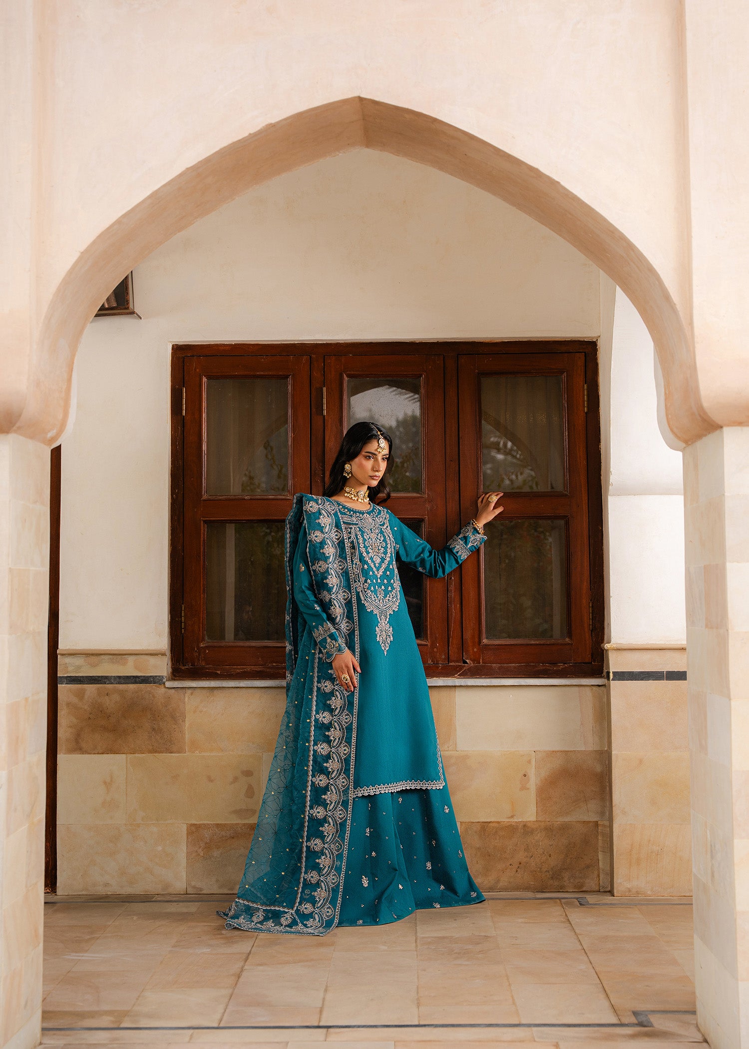 viscose Sharara in Teal