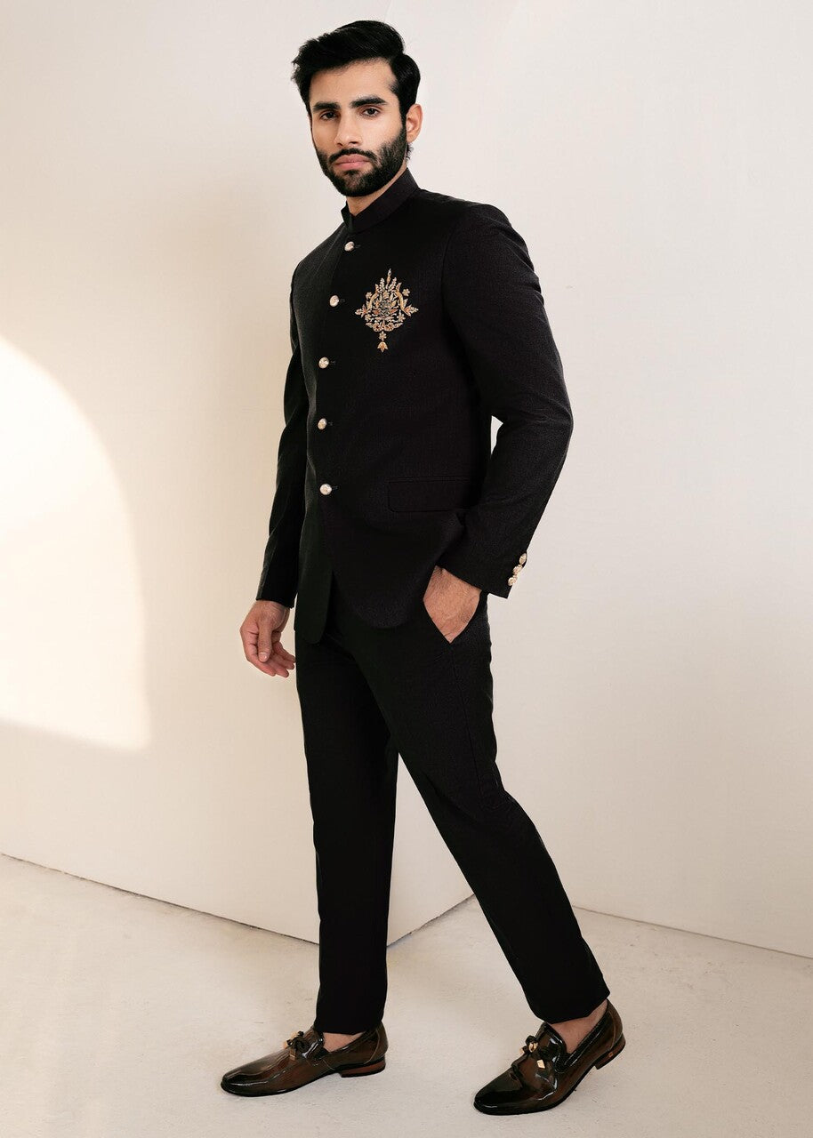 tropical Prince Coat in Black
