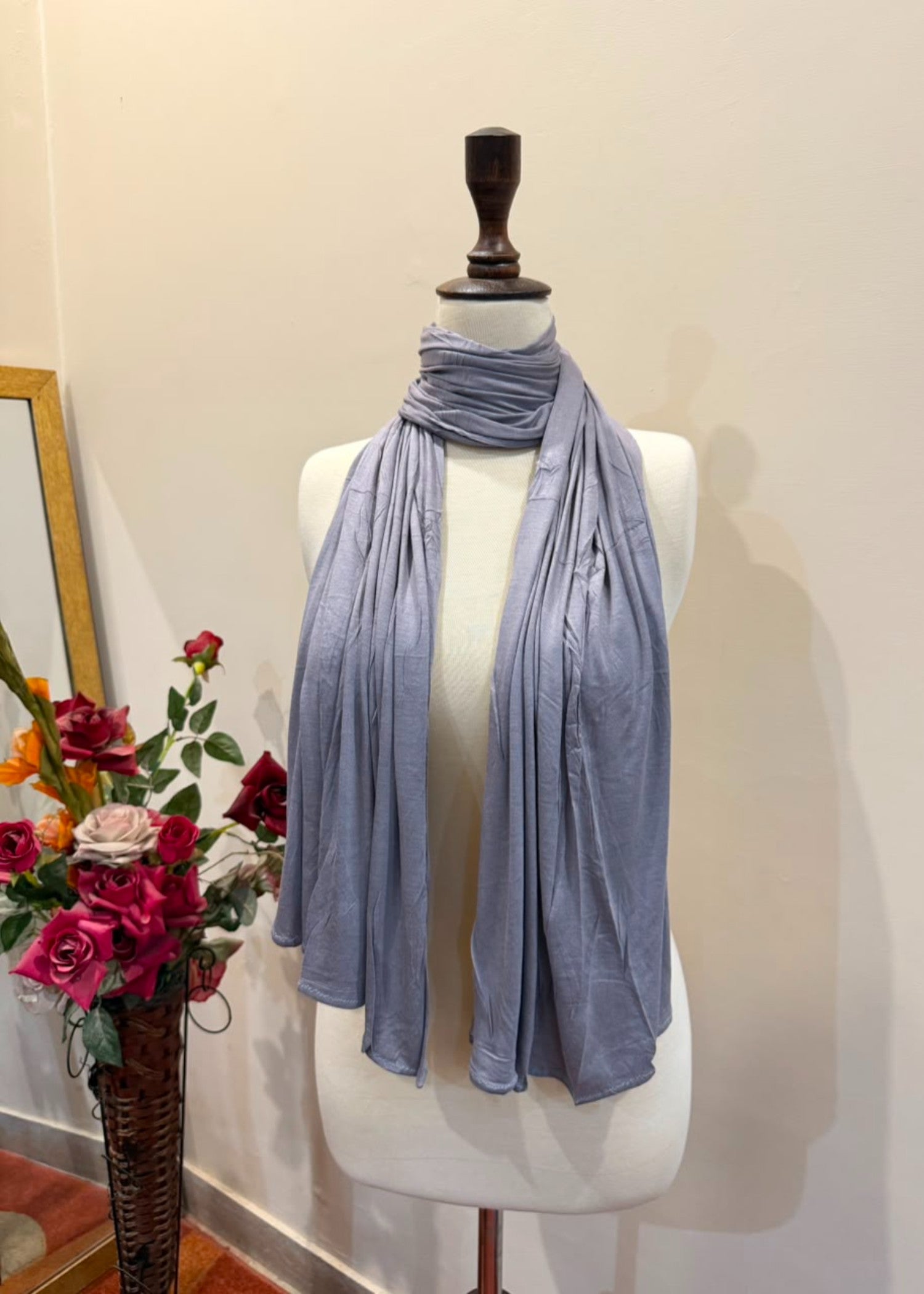 jersey knit Hijab in Dark grey