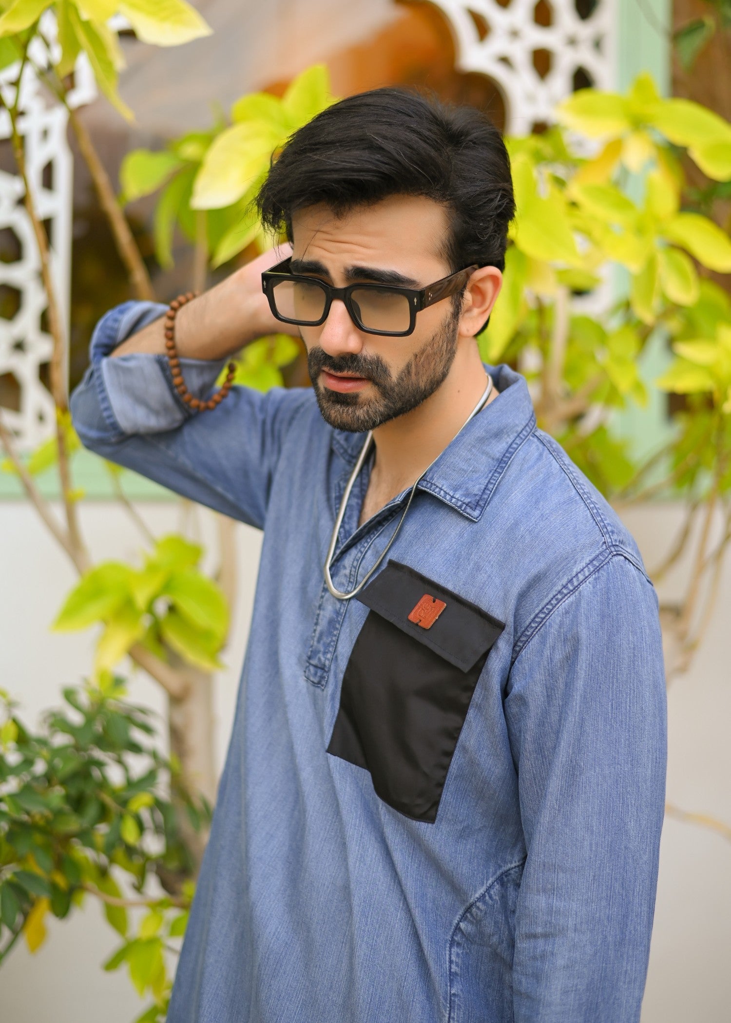 denim Kurta in Blue