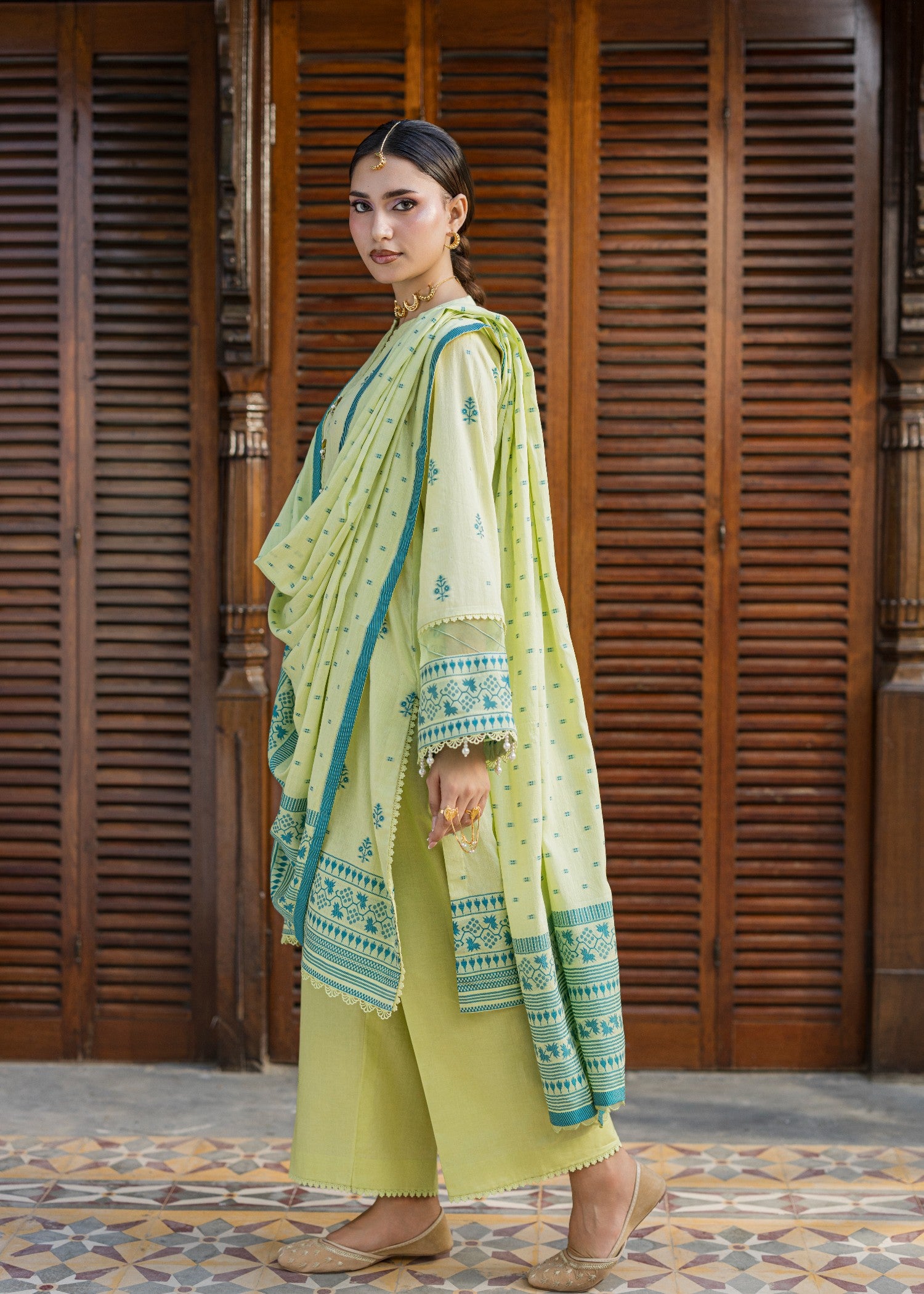 jacquard Unstitched in Green